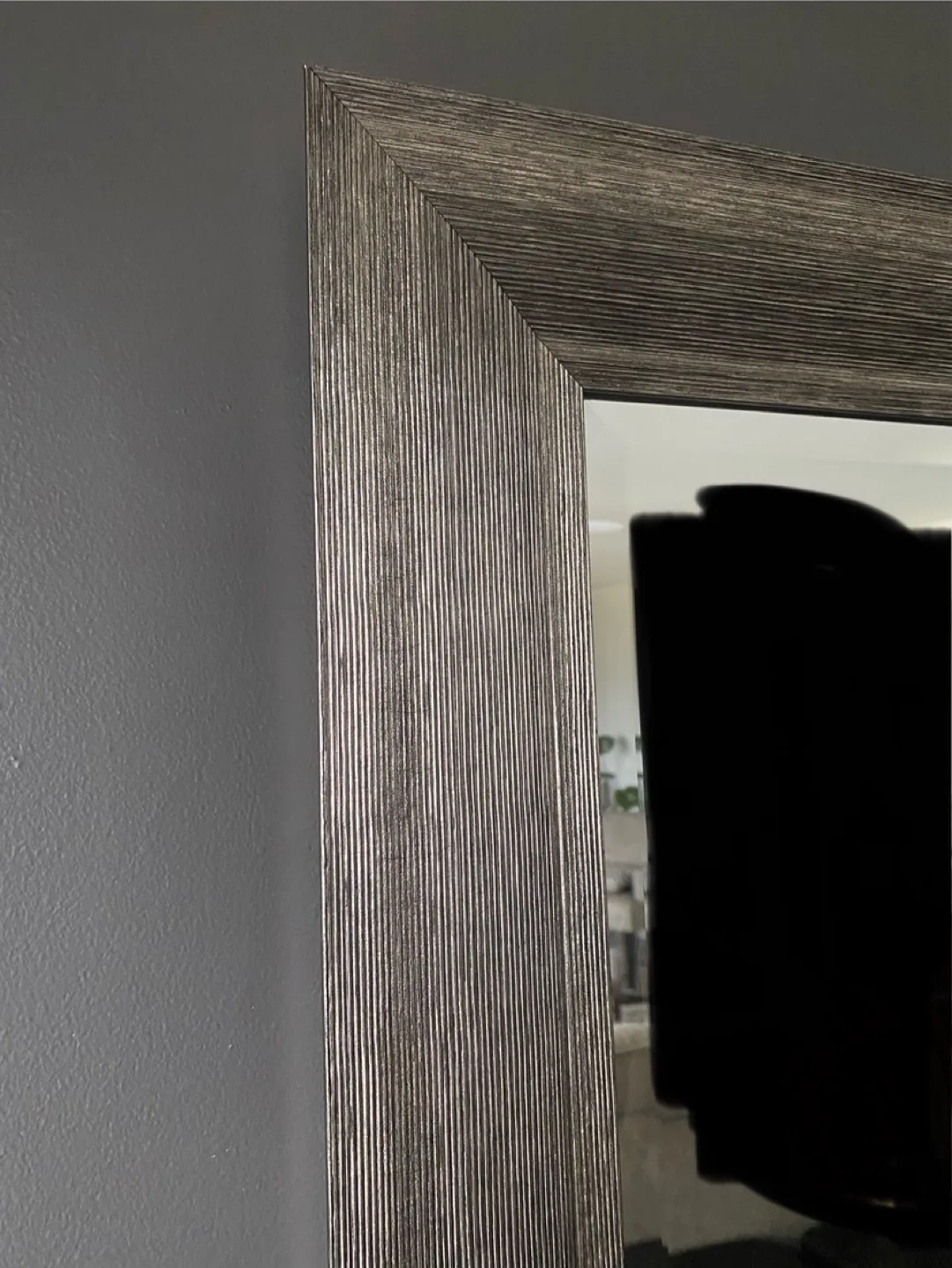 Large Silver Metal Framed Mirror - Great Condition! image indicator(2)