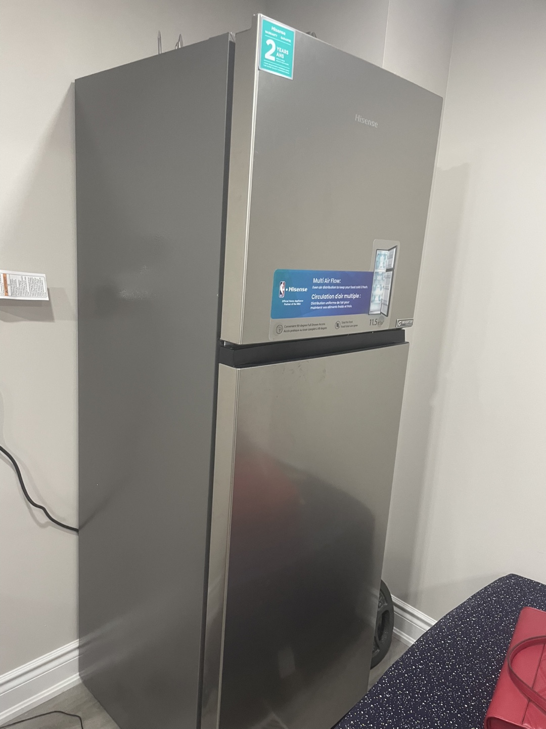 Hisense 11.5 cu. ft. Stainless Steel Refrigerator