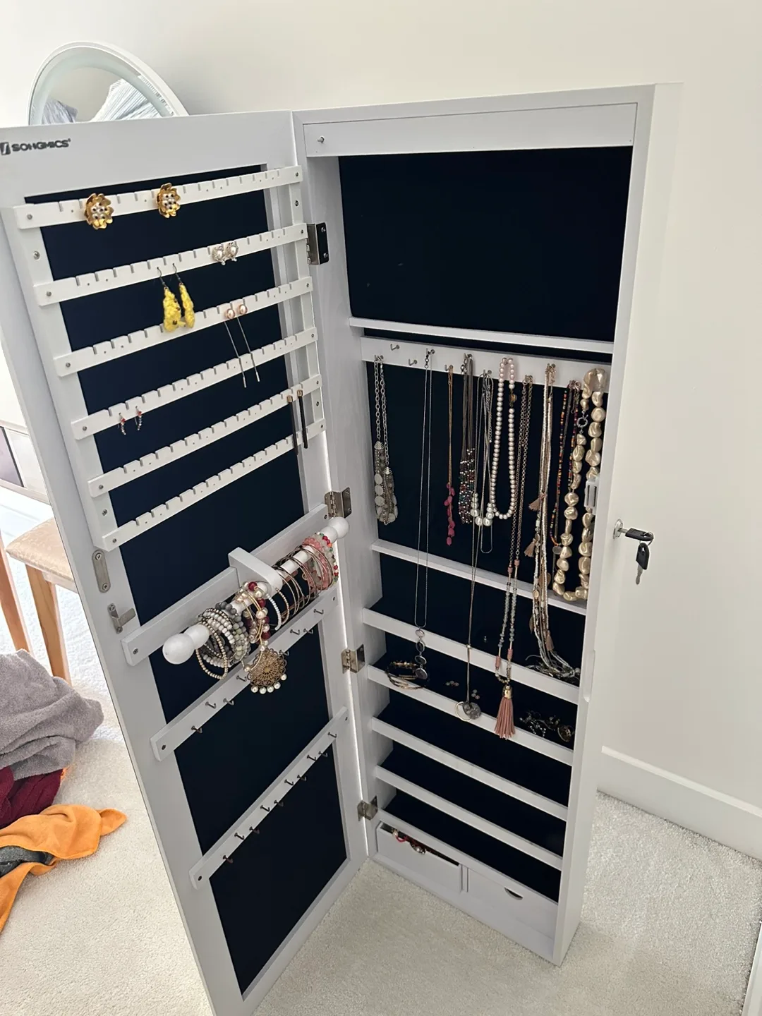 Mirror with Jewelry cabinet, Full length mirror