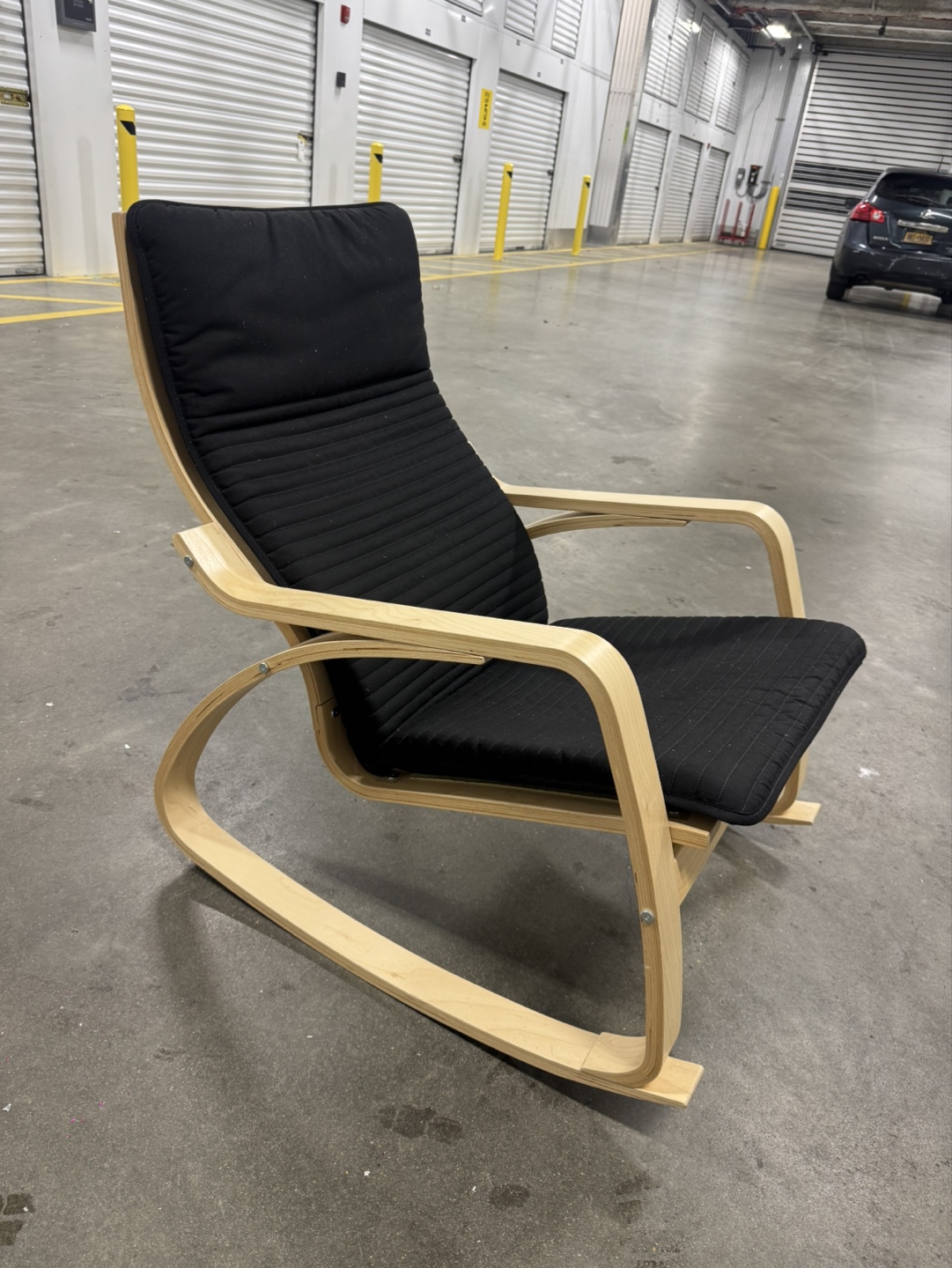 Free delivery  Rocking Chair with Black Cushion