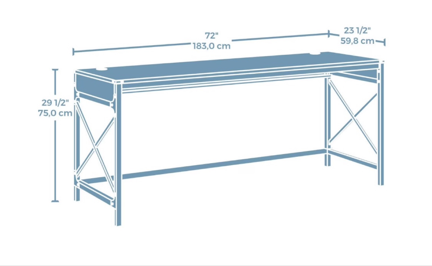 BRAND NEW! 72" x 24" Desk - photo 3