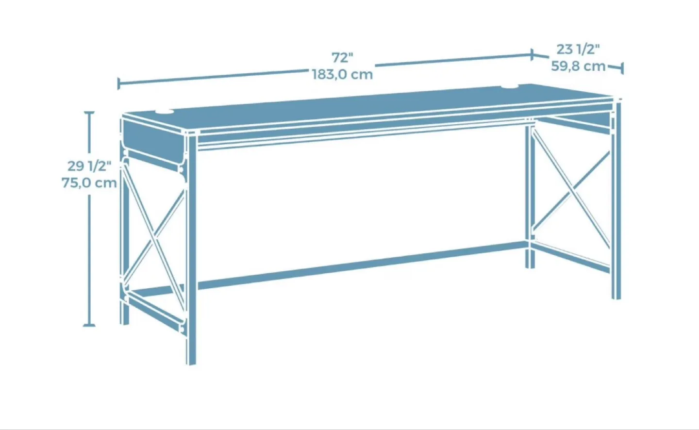 BRAND NEW! 72" x 24" Desk image indicator(3)