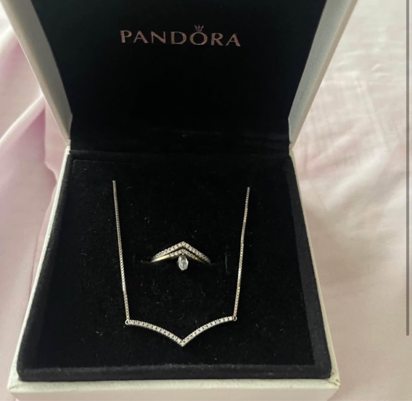 Pandora V-Necklace and Ring Set