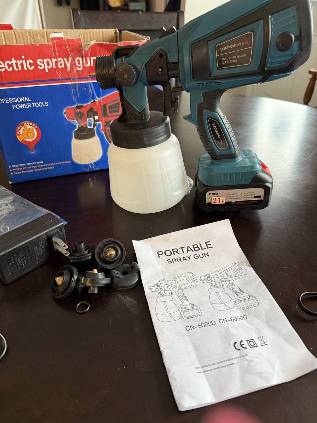 Electric Spray Gun CN-5000 - Portable Paint Sprayer - photo 5