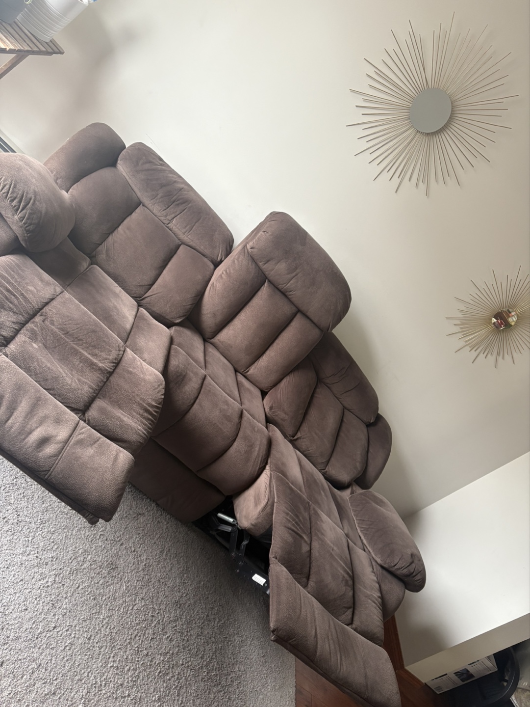 Brown Reclining Sofa - photo 2