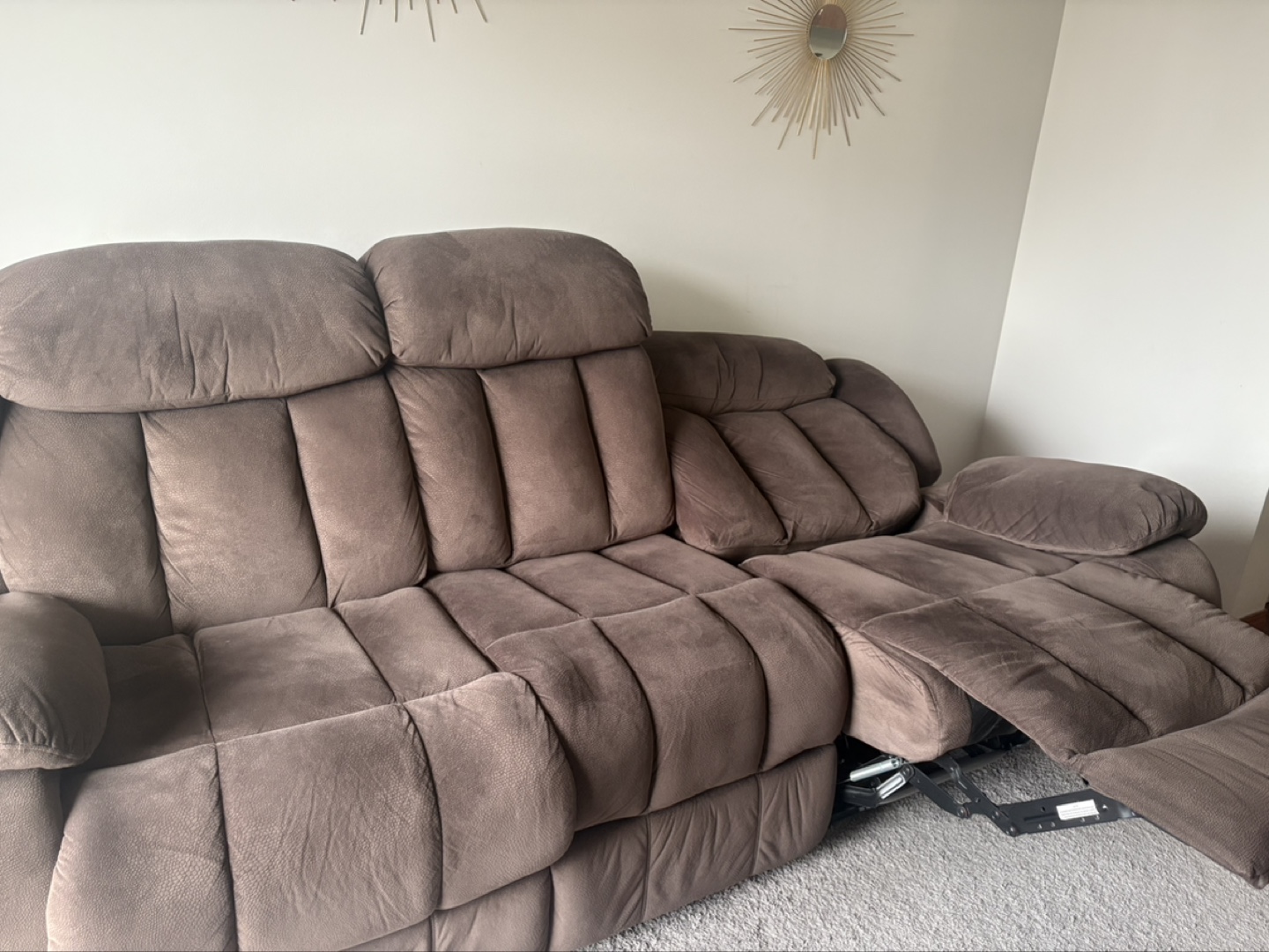 Brown Reclining Sofa