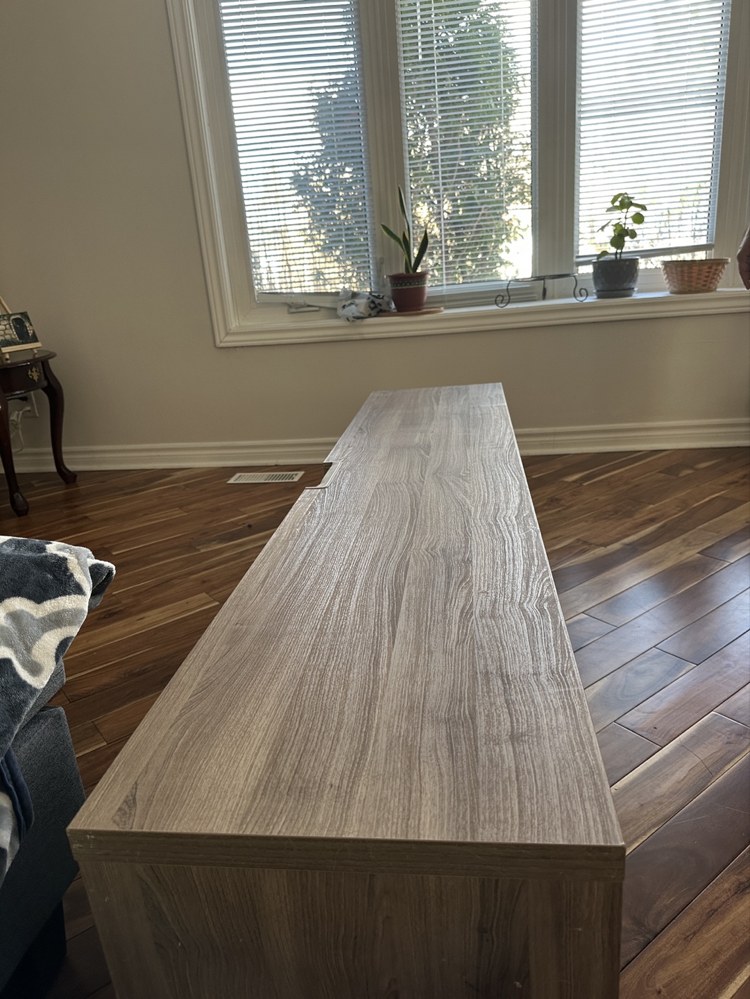 Large TV Stand - Light Brown Woodgrain