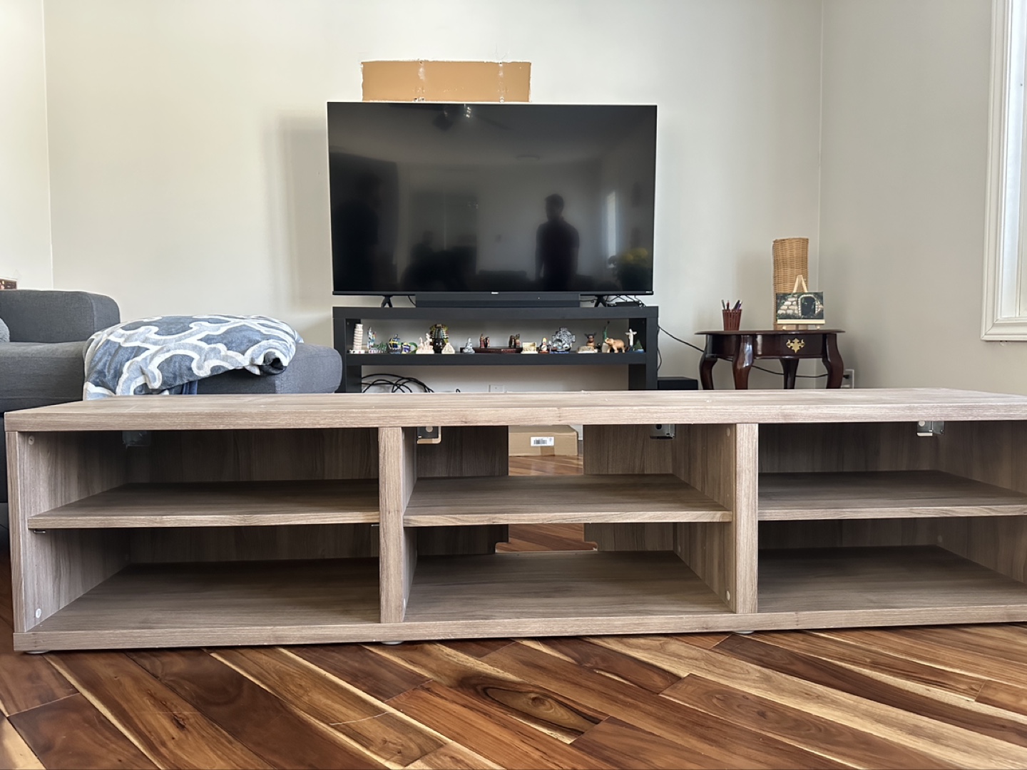Large TV Stand - Light Brown Woodgrain - photo 3
