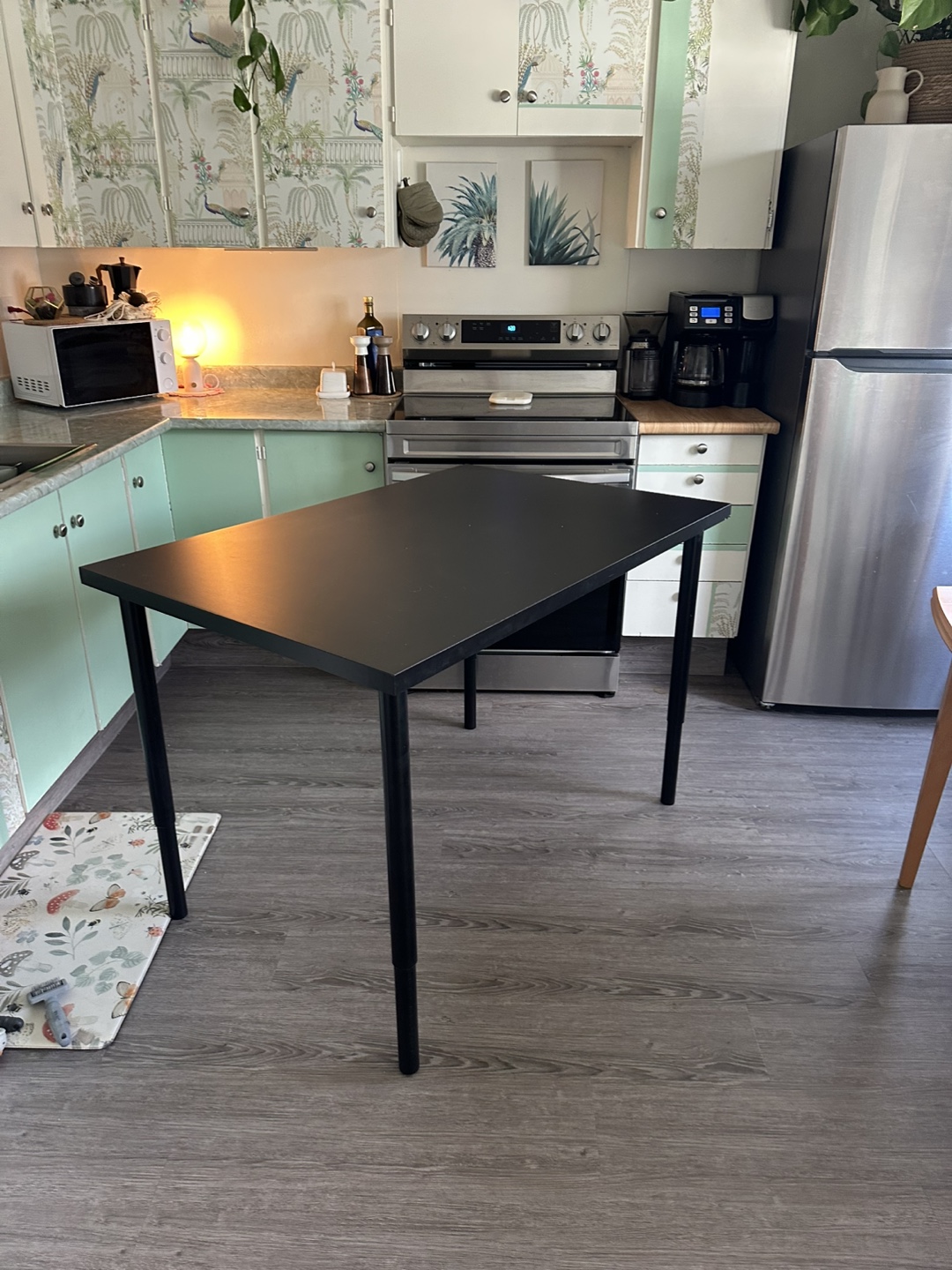 Black Adjustable Height Table