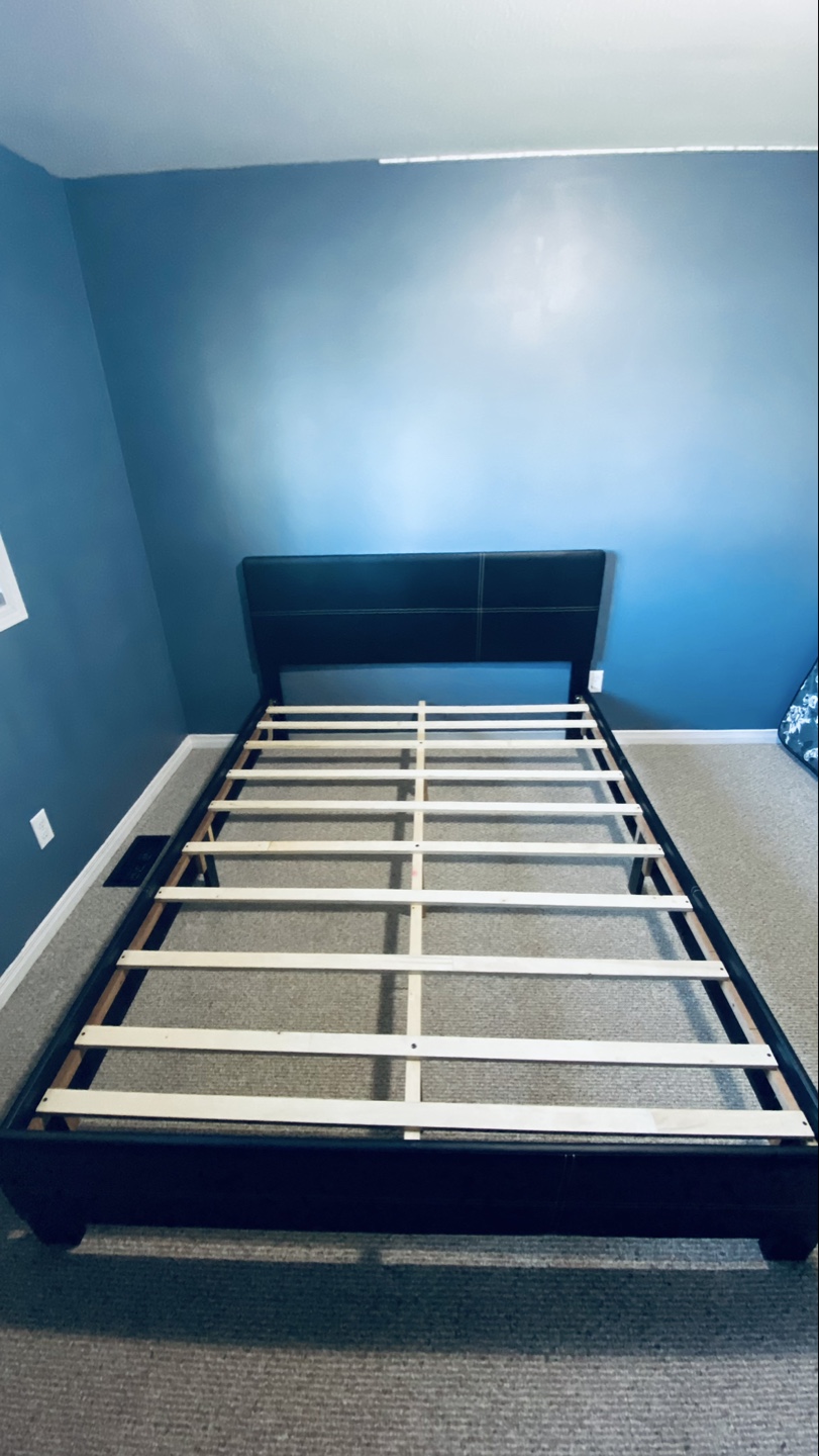 Queen Size Faux Leather Bed Frame