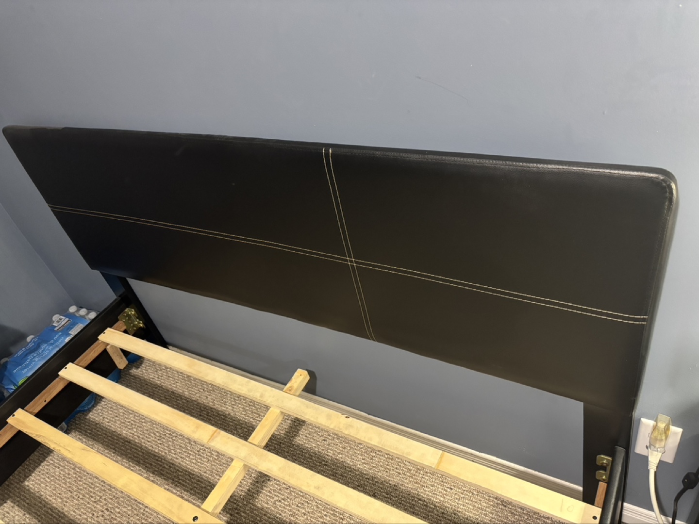 Queen Size Faux Leather Bed Frame - photo 4