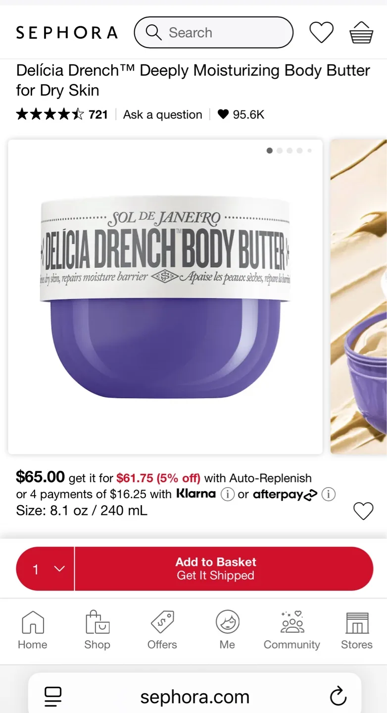 NEW Sol de Janeiro Delicía Drench Body Butter - Cheirosa 59 image indicator(6)