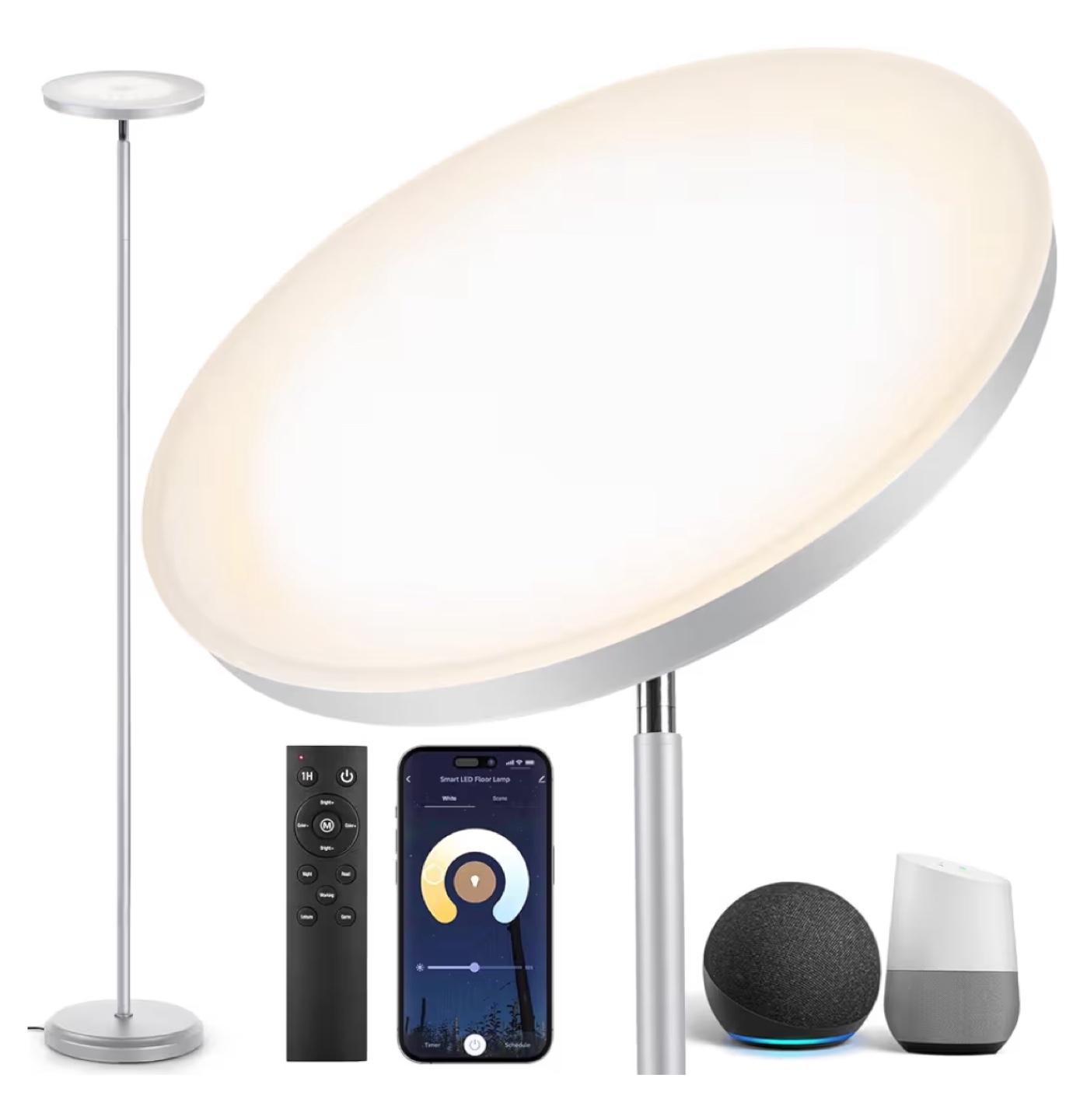 Smart LED Floor Lamp with Remote & App Control