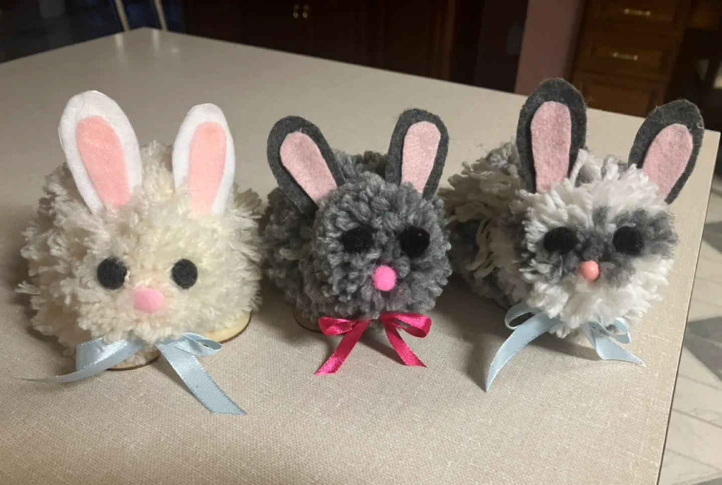 Adorable Yarn Pom-Pom Easter Chicks and Bunnies image indicator(6)