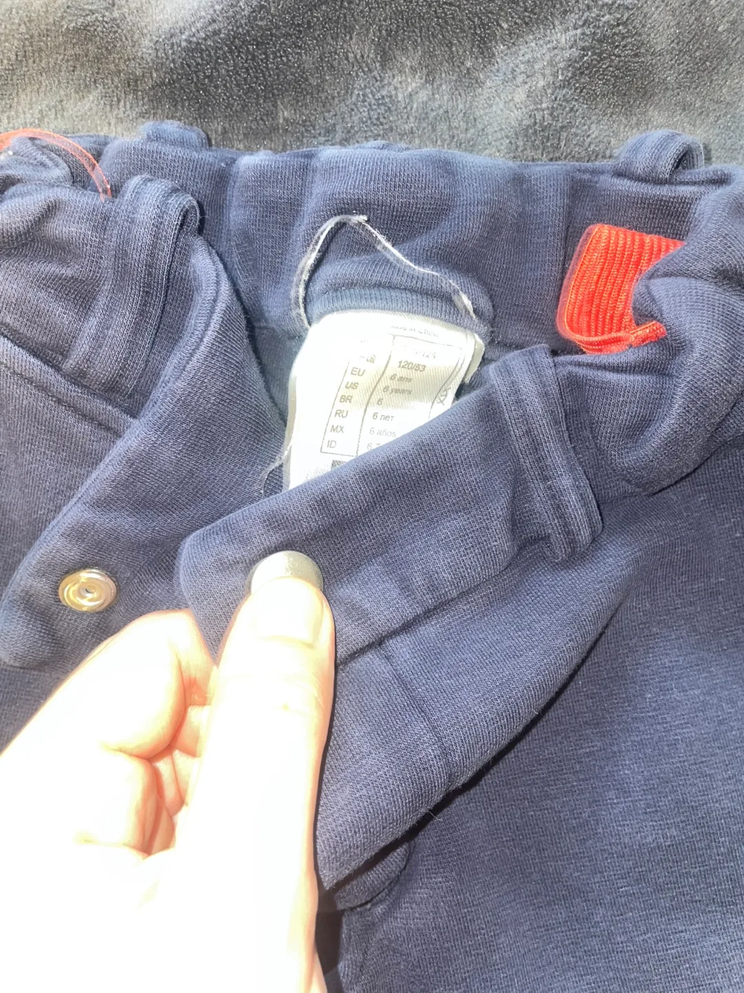 Kids' navy blue horse back riding pants image indicator(2)