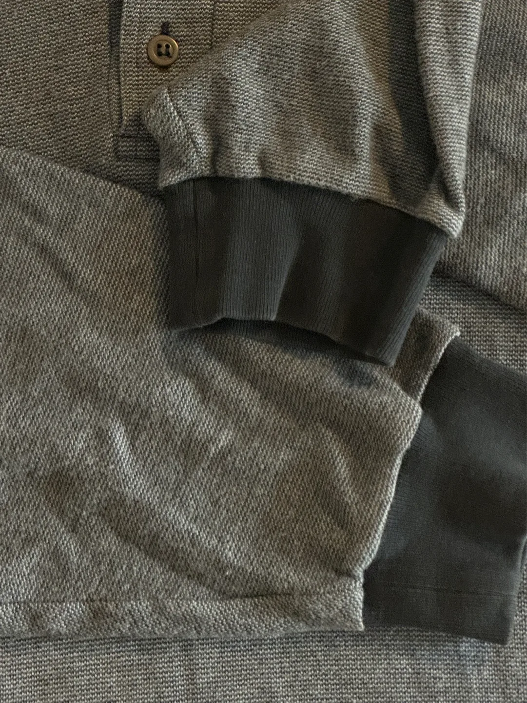 Giorgio Armani Grey Long Sleeve Polo Shirt - Size XL image indicator(3)