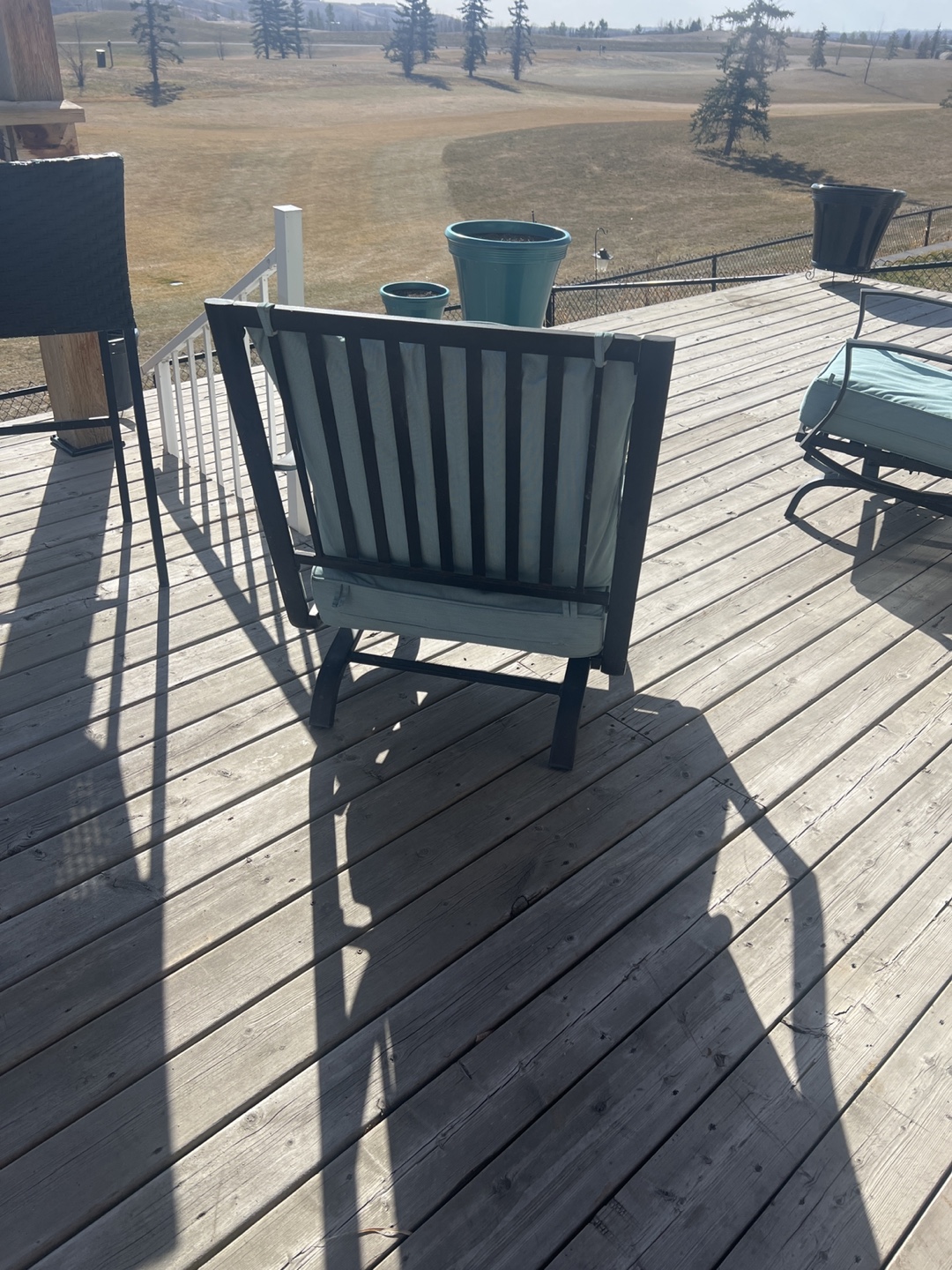 Pair of Outdoor Patio Chairs with Cushions