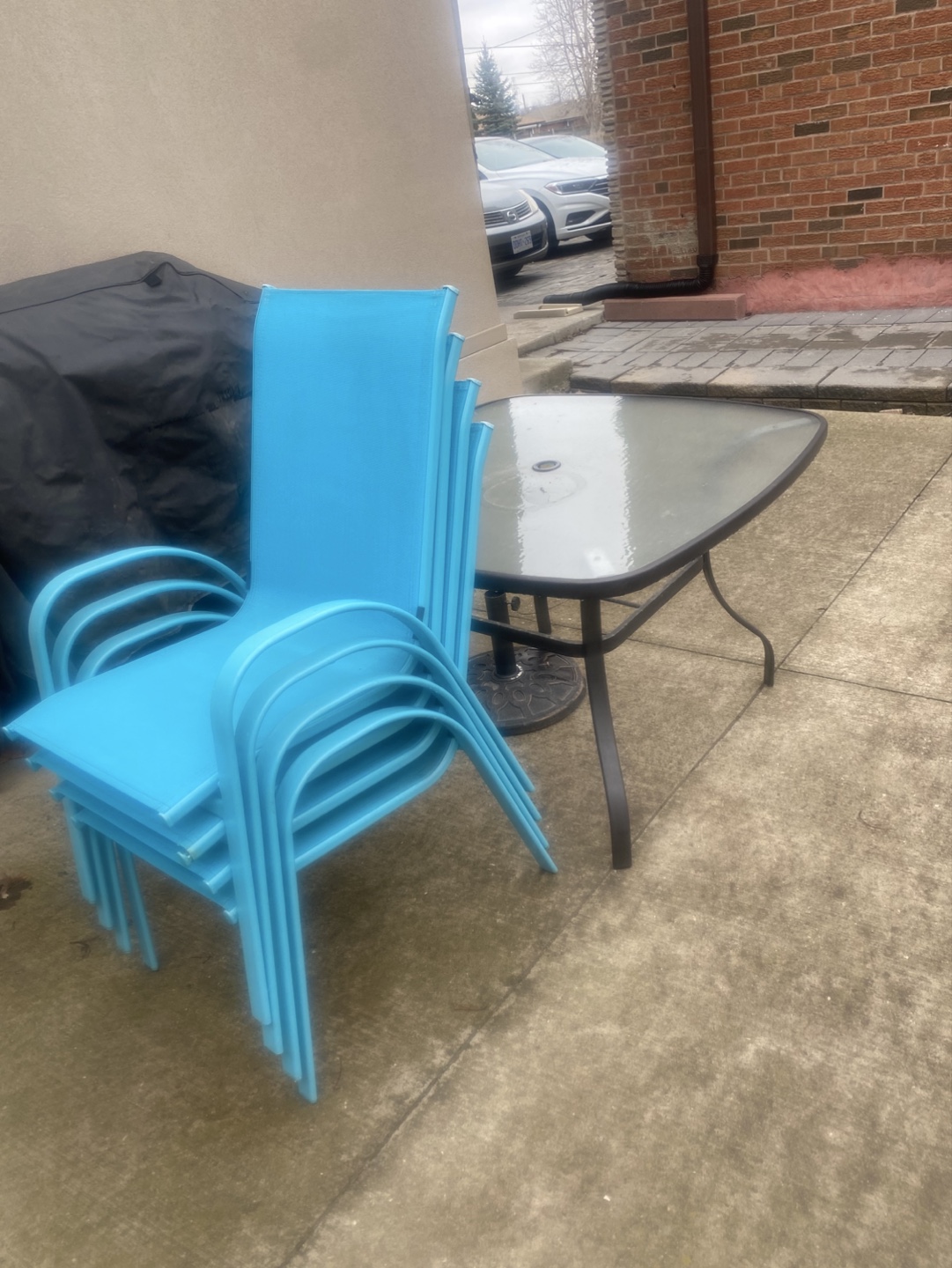 Outdoor Patio Set: Chairs, Table, BBQ, and Hand Truck - photo 2