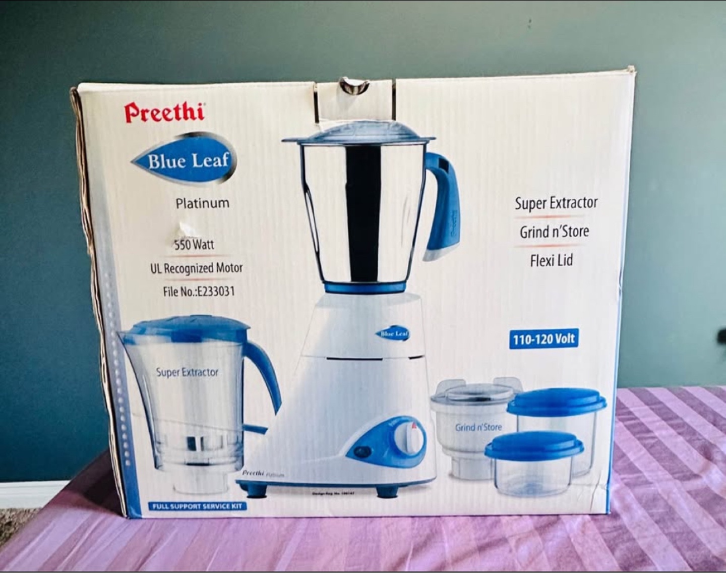 Preetthi Blue Leaf Platinum 550-Watt Mixer Grinder - photo 3