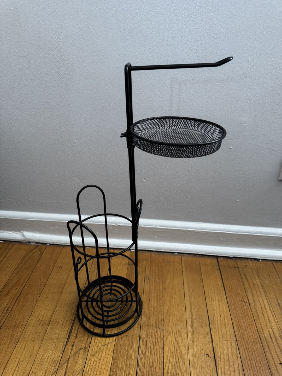 Metal Freestanding Toilet Paper Holder with Shelf