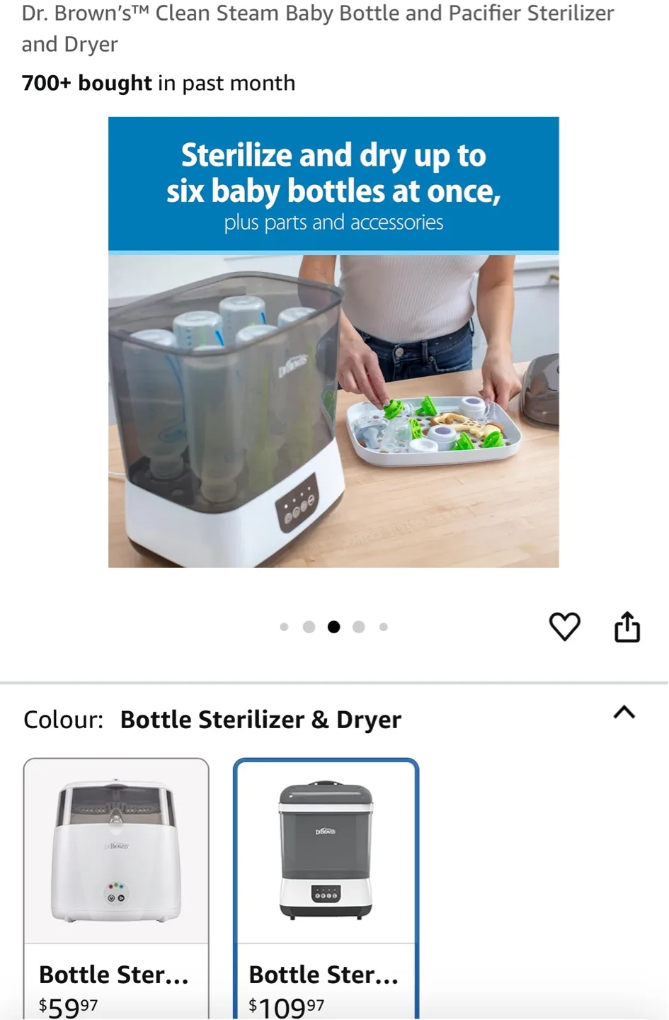 Dr Brown's All-in-One Bottle Sterilizer and Dryer image indicator(5)