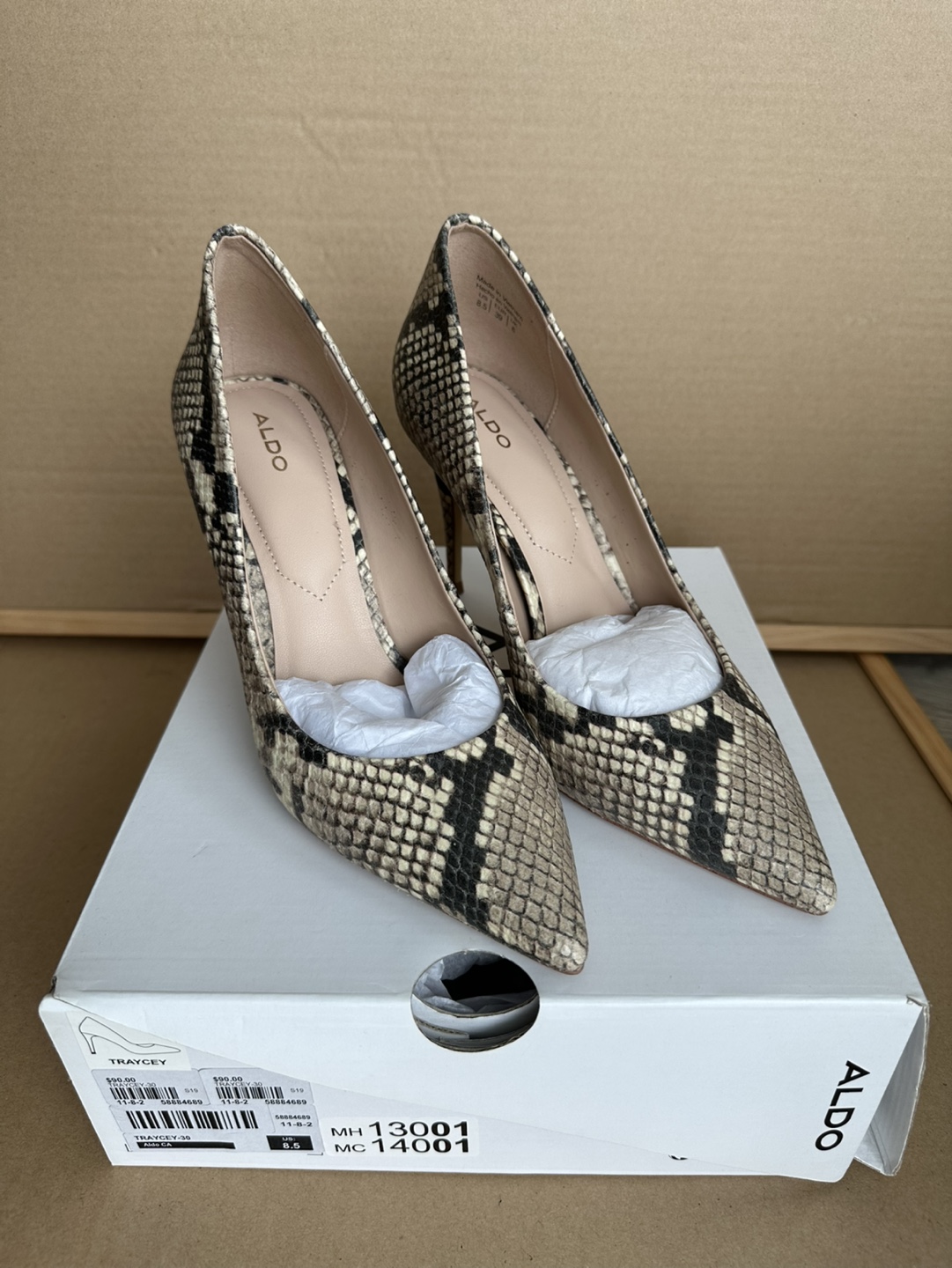 Aldo Tracey Snakeskin Heels Size 8.5 - photo 2