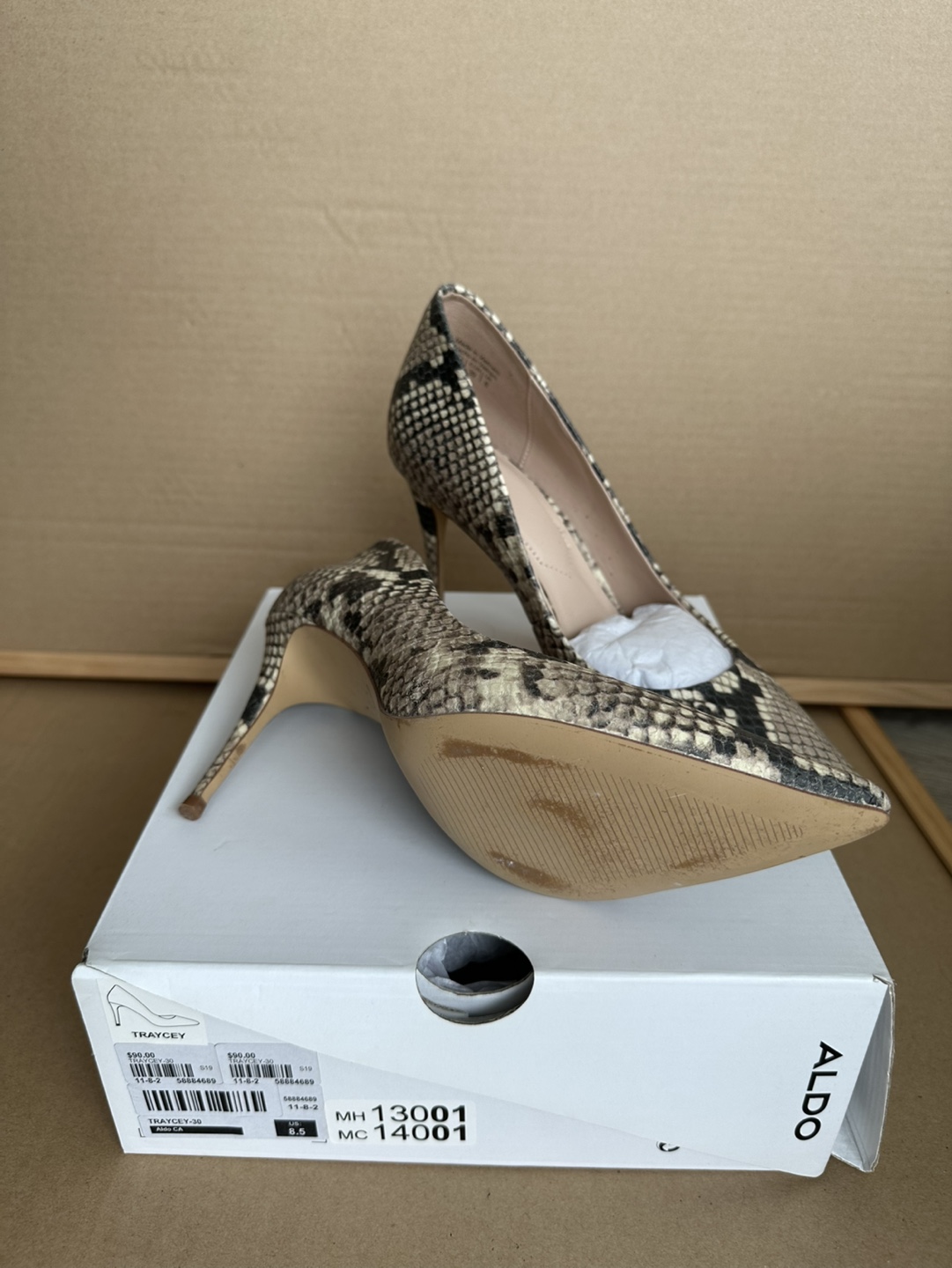 Aldo Tracey Snakeskin Heels Size 8.5 - photo 4
