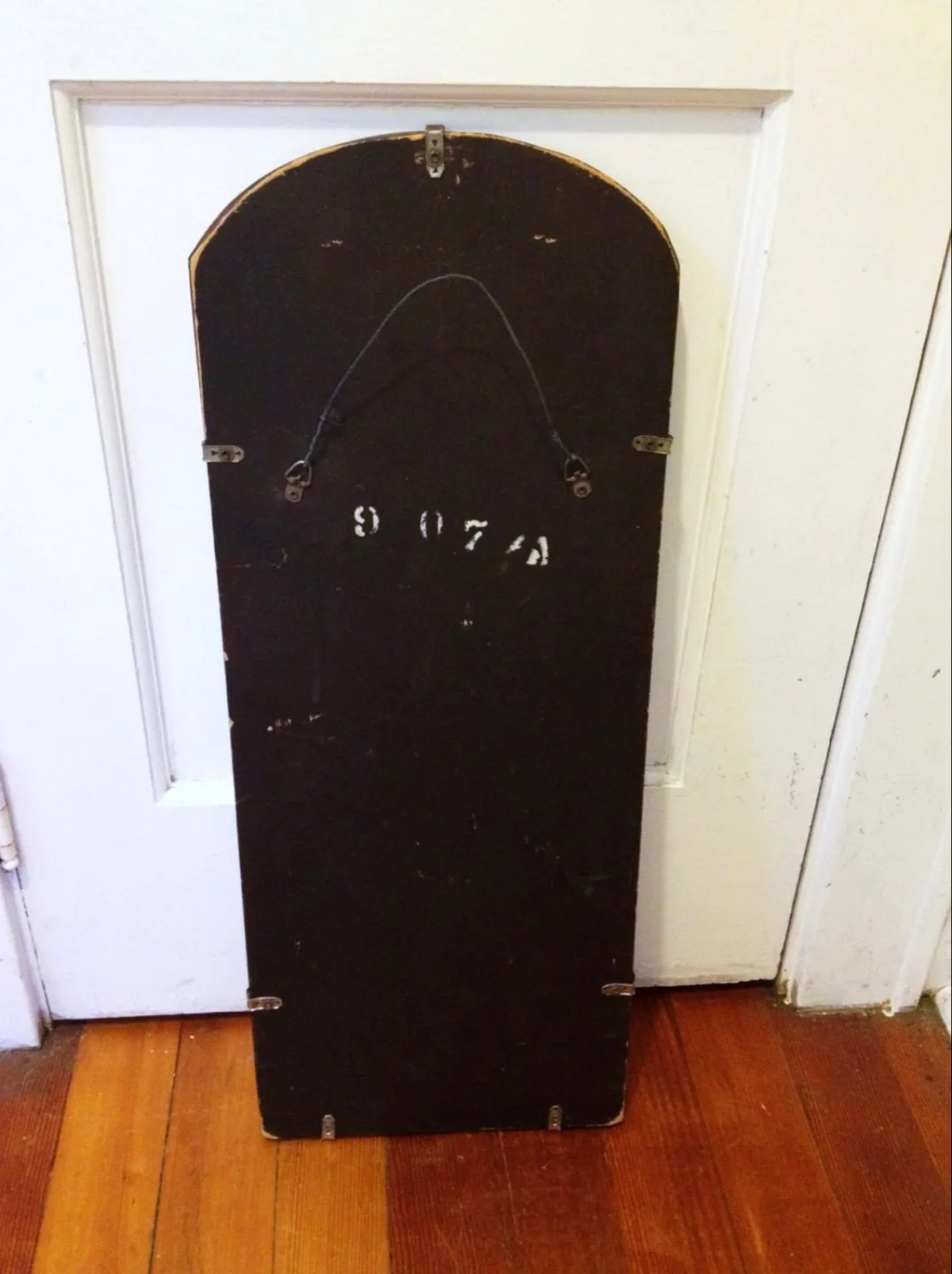 Vintage 1920’s Art Deco Etched Mirror image indicator(3)