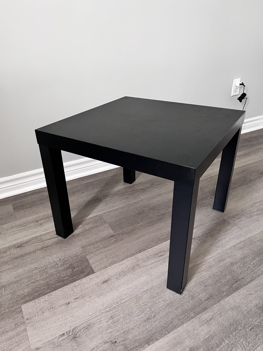 IKEA Black Square End Table
