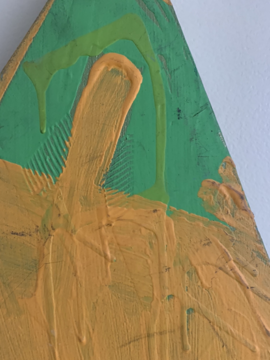 Abstract Painted Wood Sculpture - photo 5