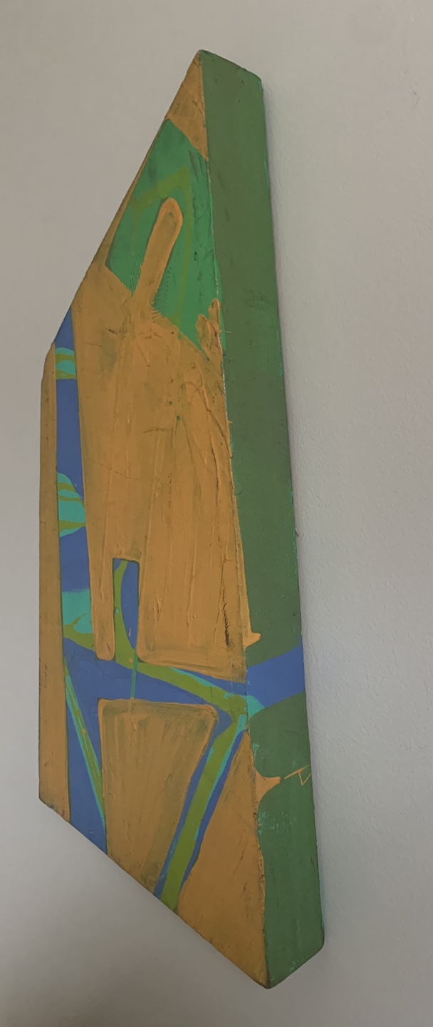 Abstract Painted Wood Sculpture - photo 2