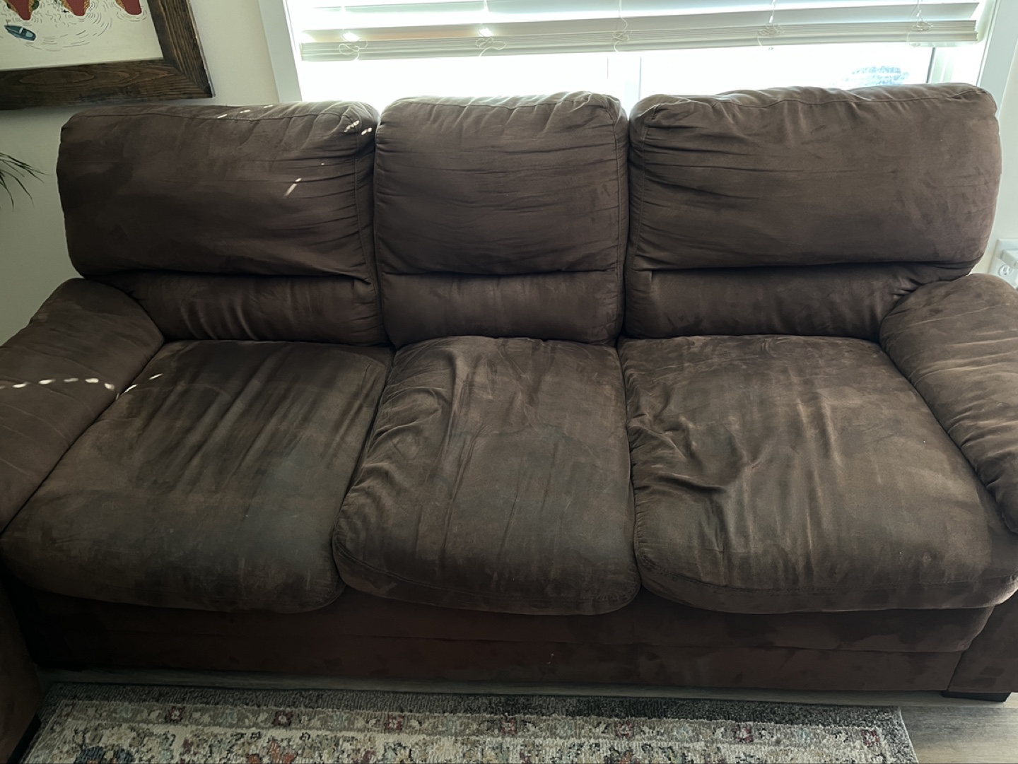 Brown Microfiber Sofa