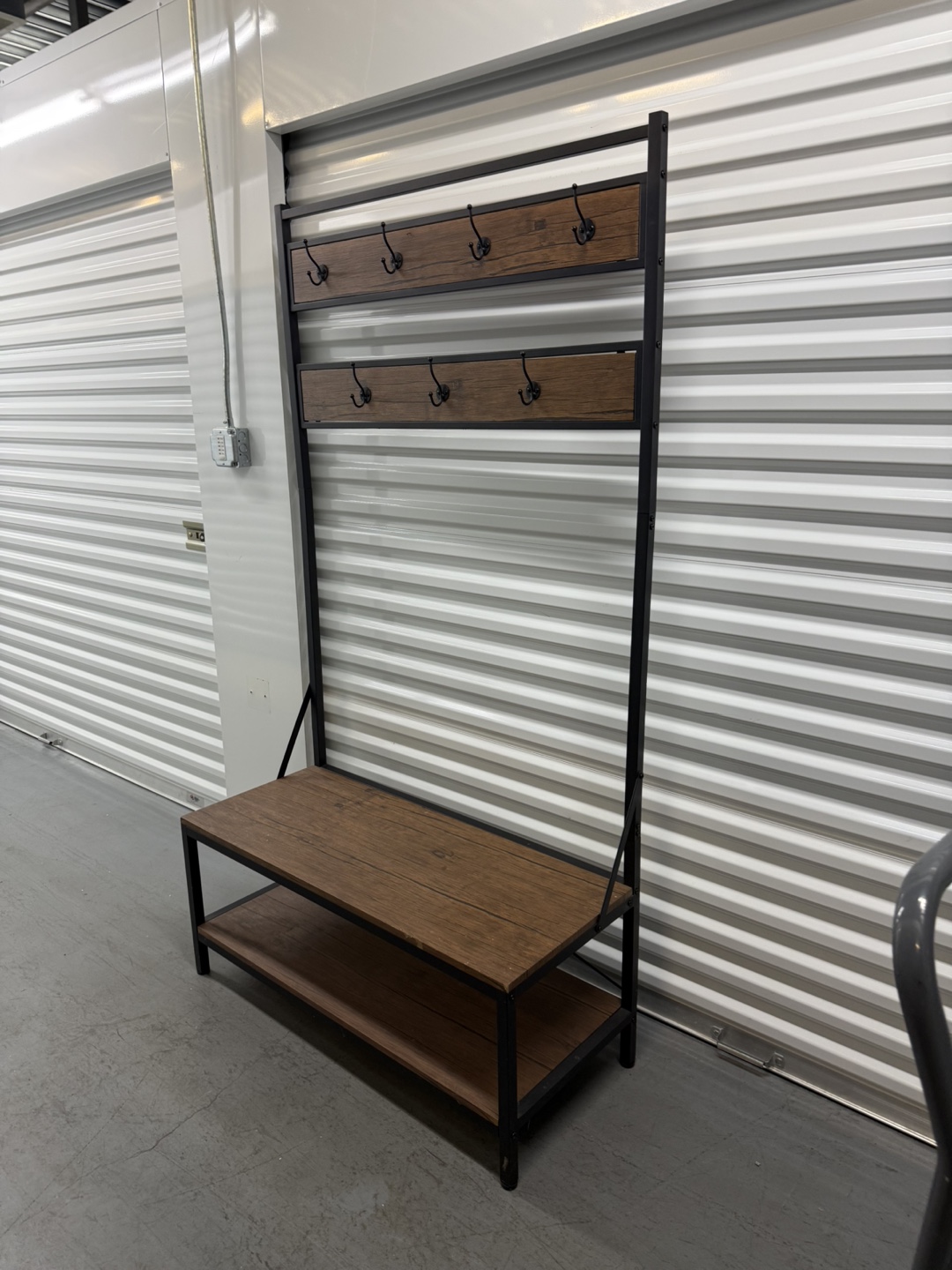 Rustic Hall Tree with Bench and Storage - photo 3
