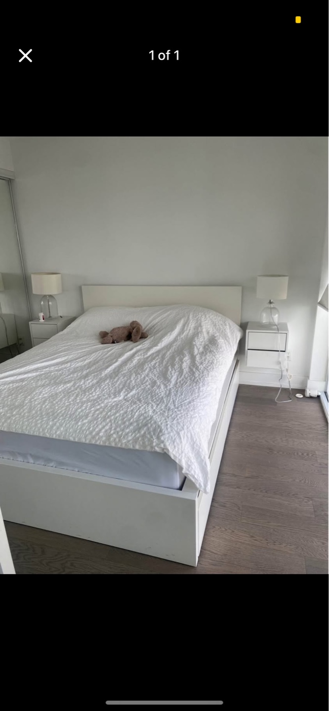 White Queen Platform Bed Frame - photo 2