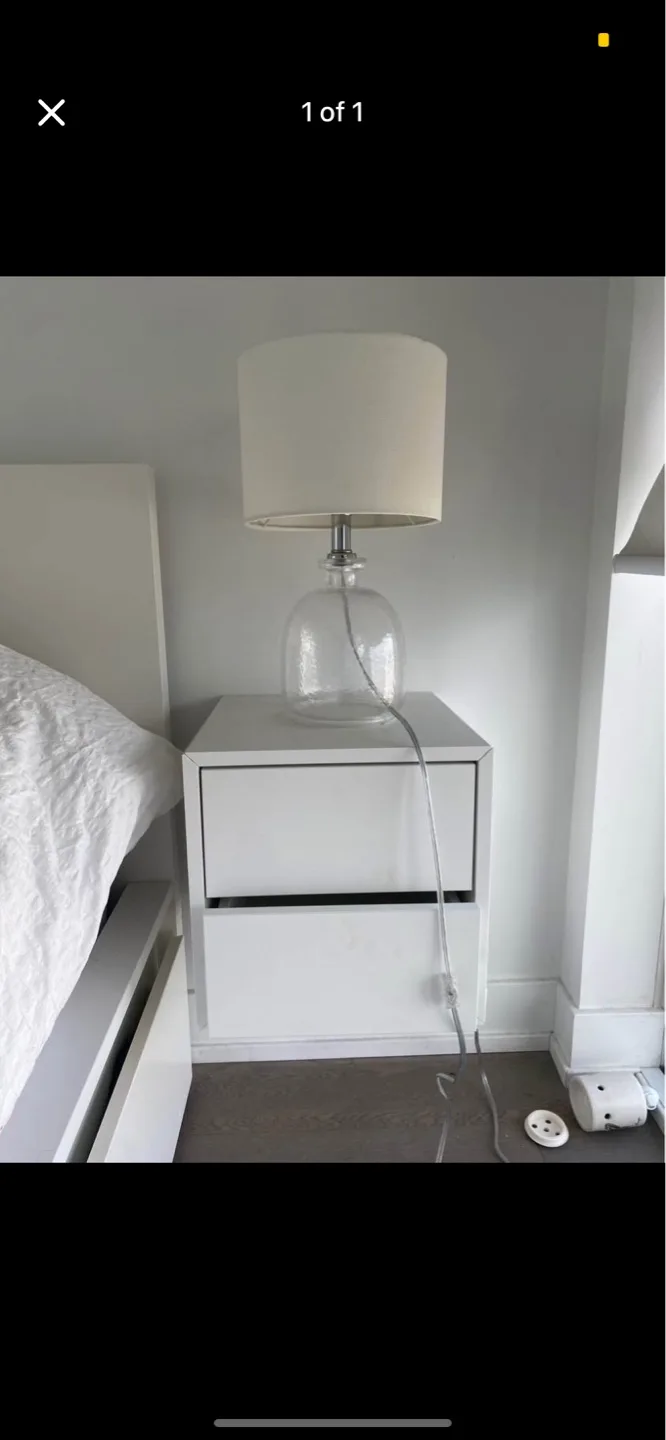 hanging side table with lamp thumbnail