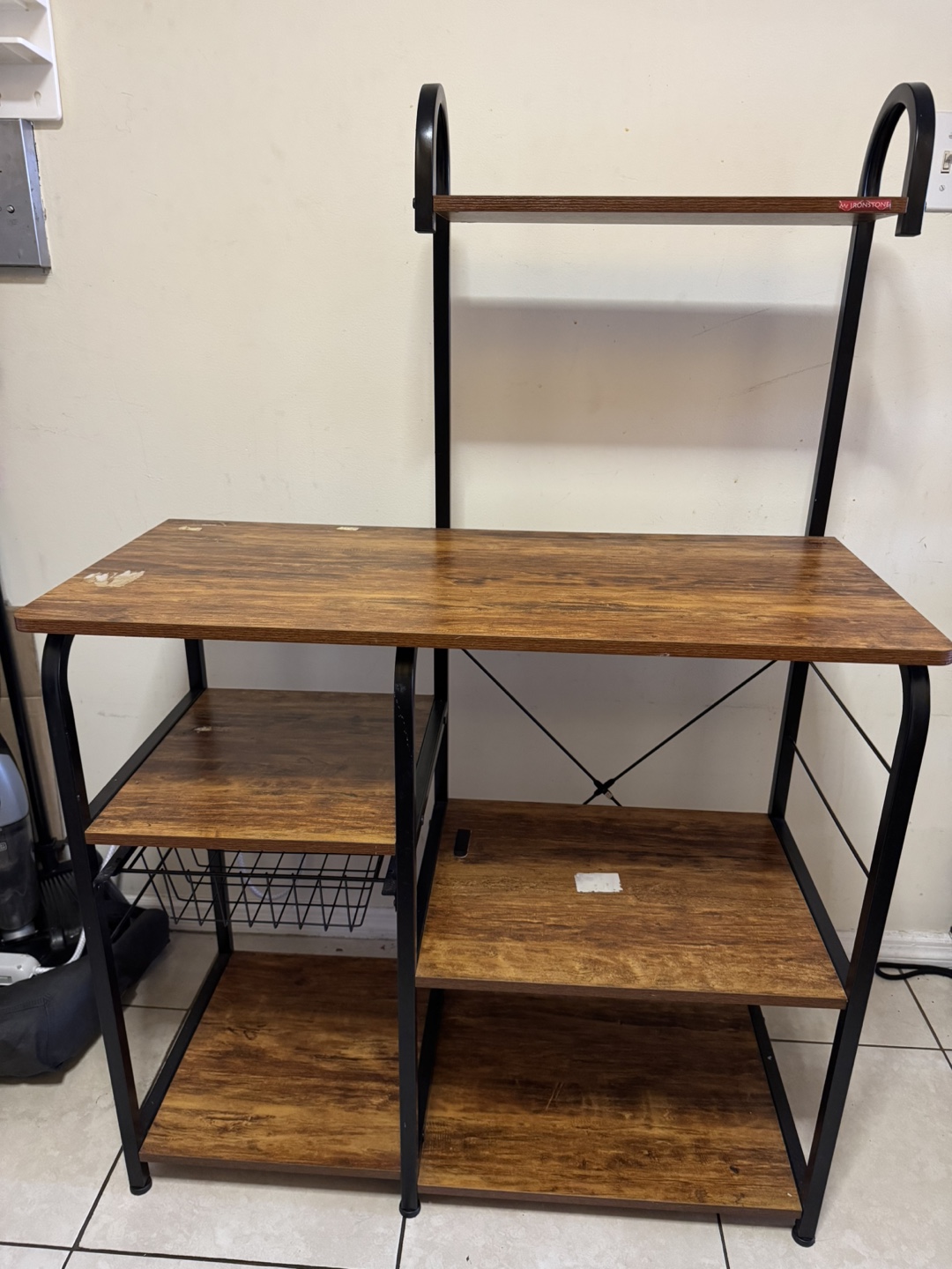 Rustic Brown Kitchen Baker's Rack
