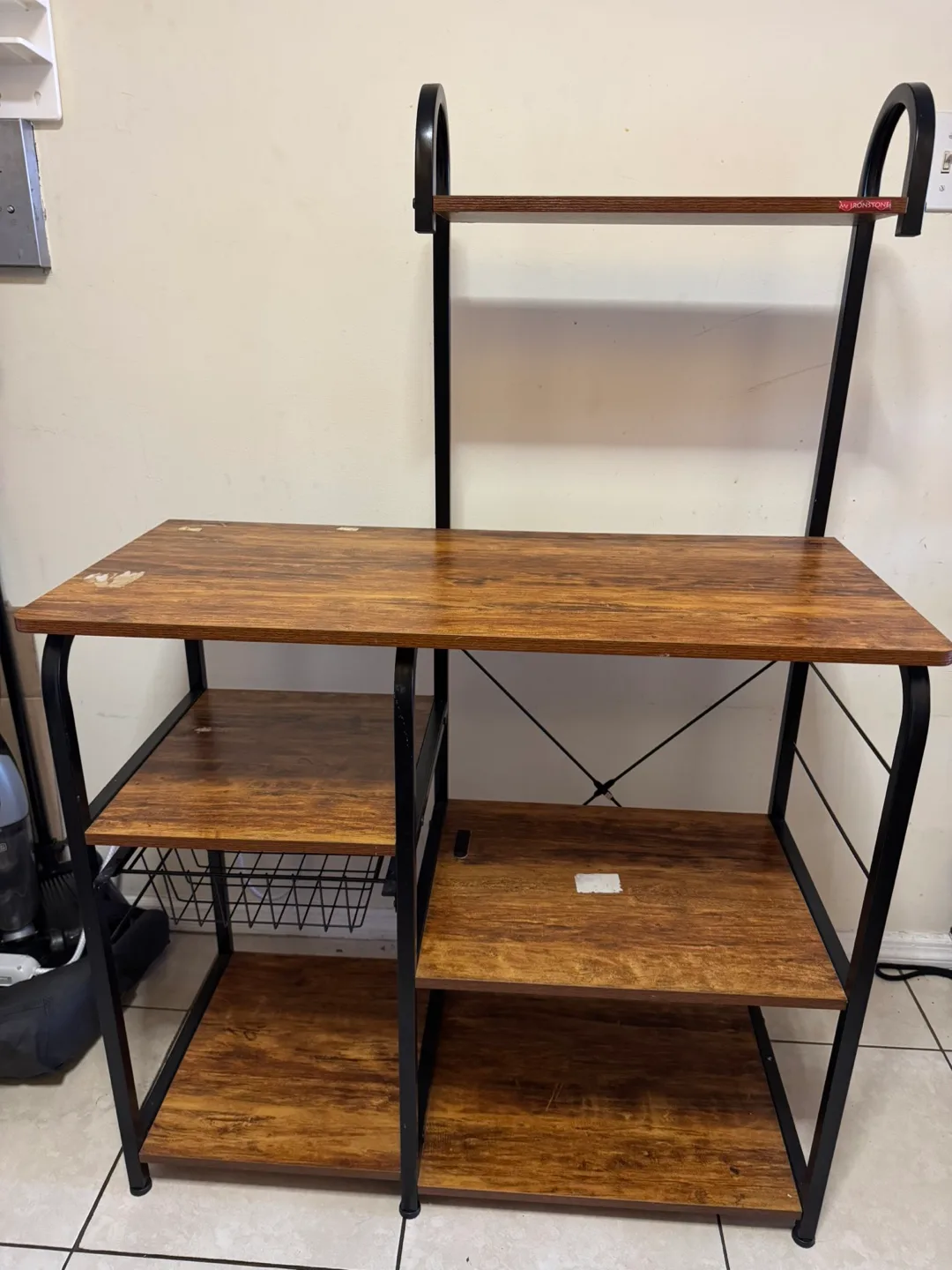Rustic Brown Kitchen Baker's Rack thumbnail