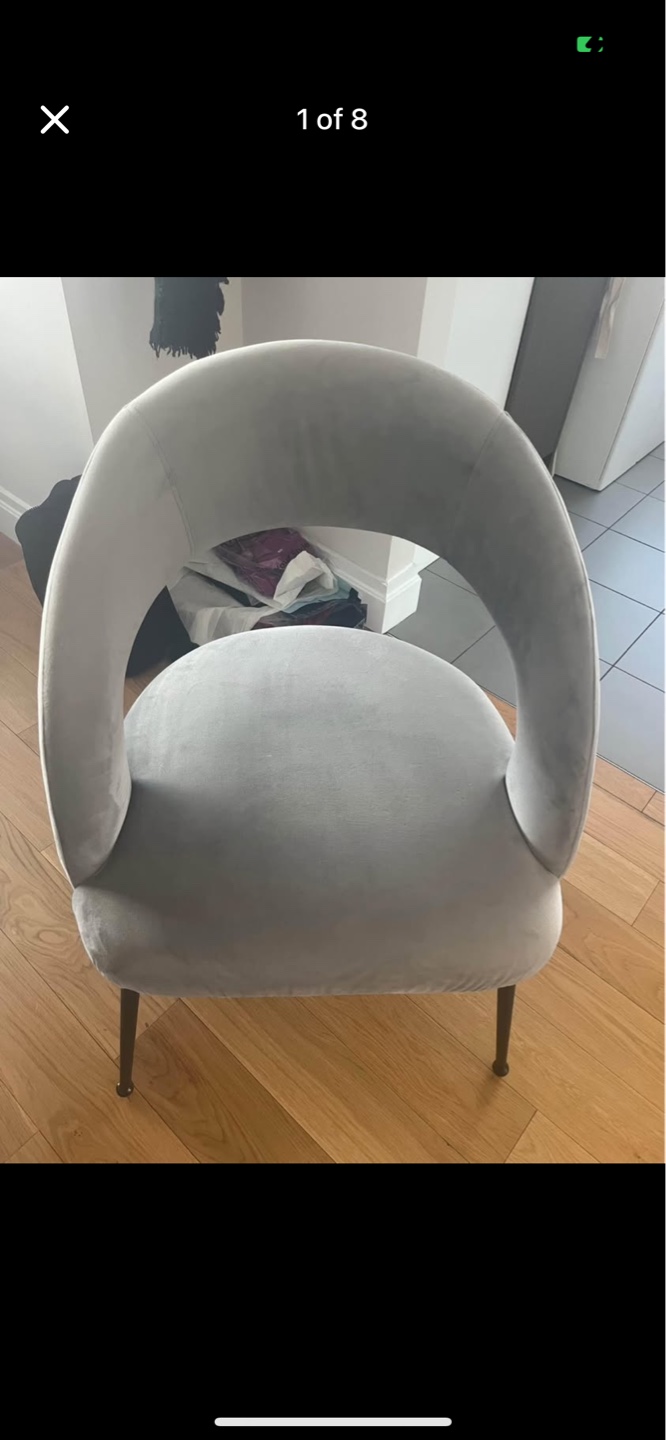 TOV Furniture Rocco Grey Velvet Chair(s) - HEAVILY DISCOUNTED! - photo 2