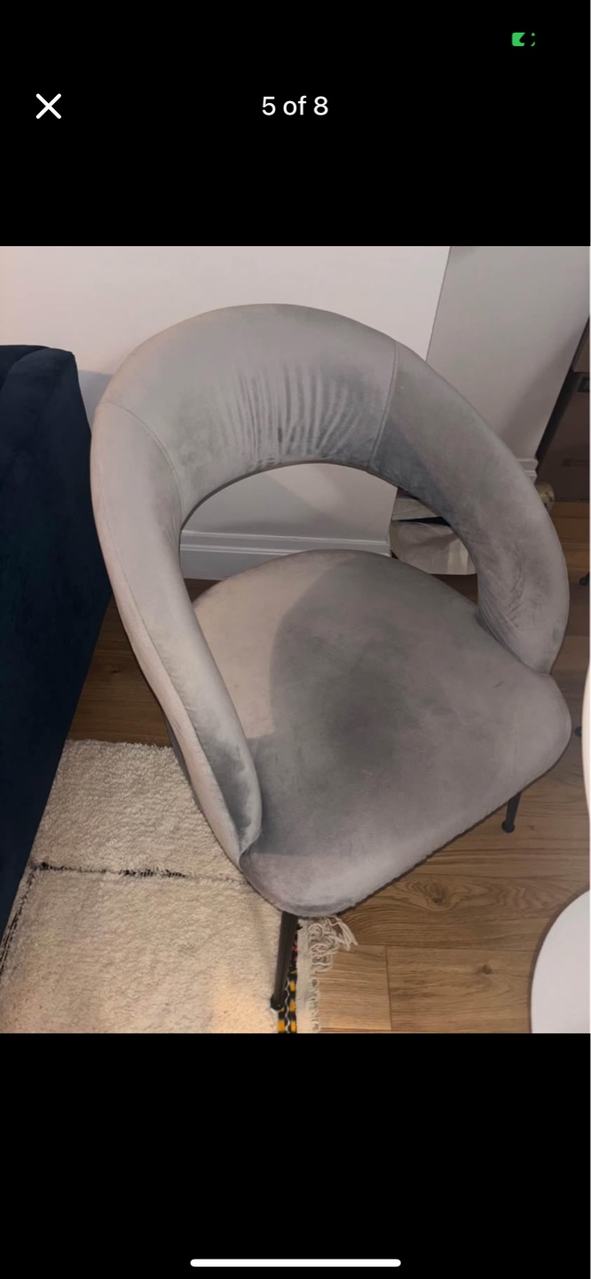 TOV Furniture Rocco Grey Velvet Chair(s) - HEAVILY DISCOUNTED! - photo 4