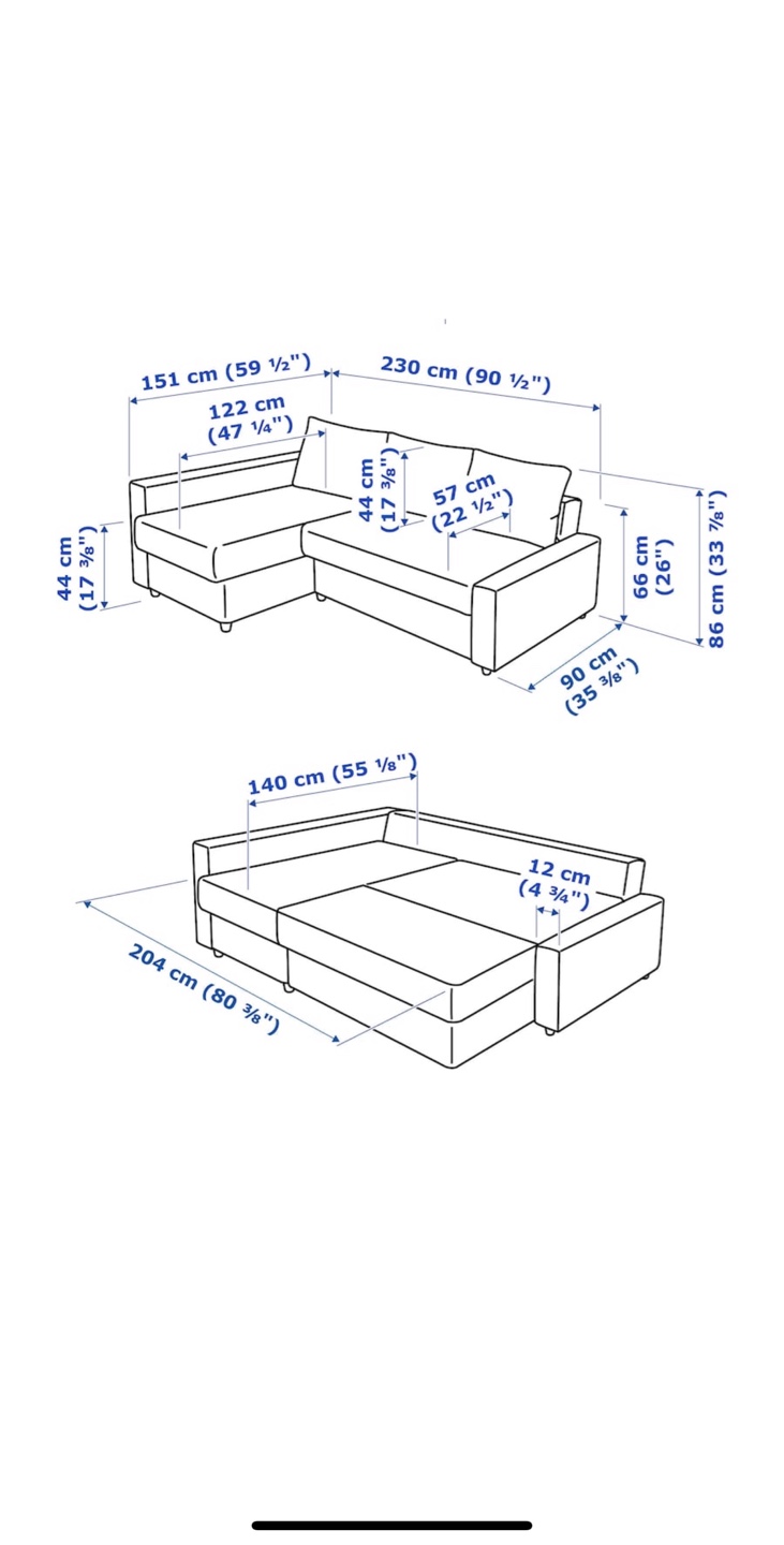IKEA FRIHETEN Corner Sofa-Bed, Beige - photo 4