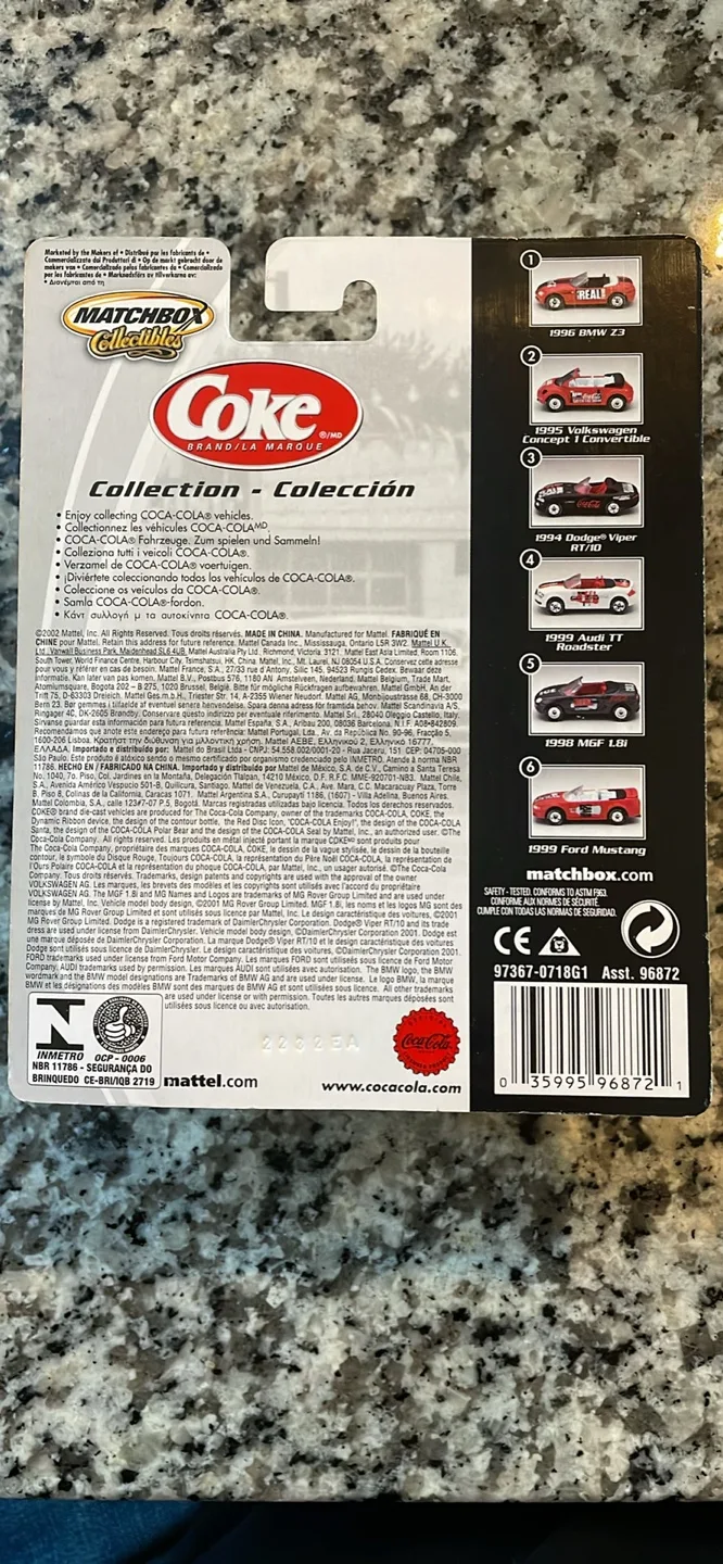 Matchbox Collectibles 1999 Coca-Cola Audi TT Roadster image indicator(2)