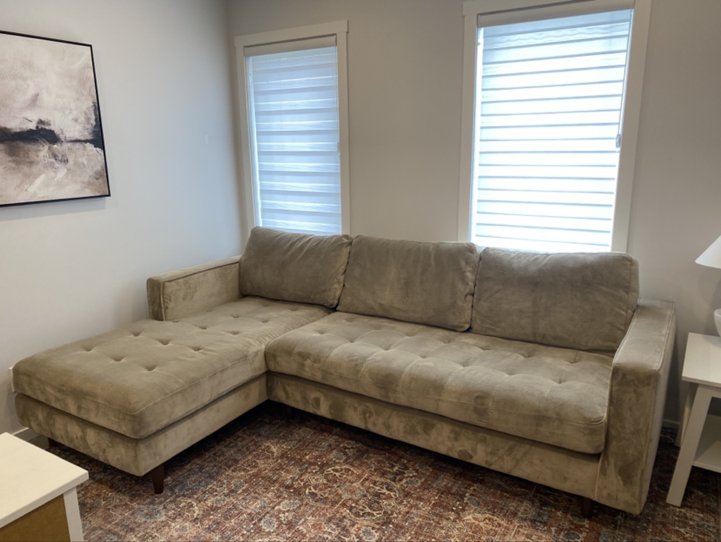 Urban Barn Beige Sectional Sofa