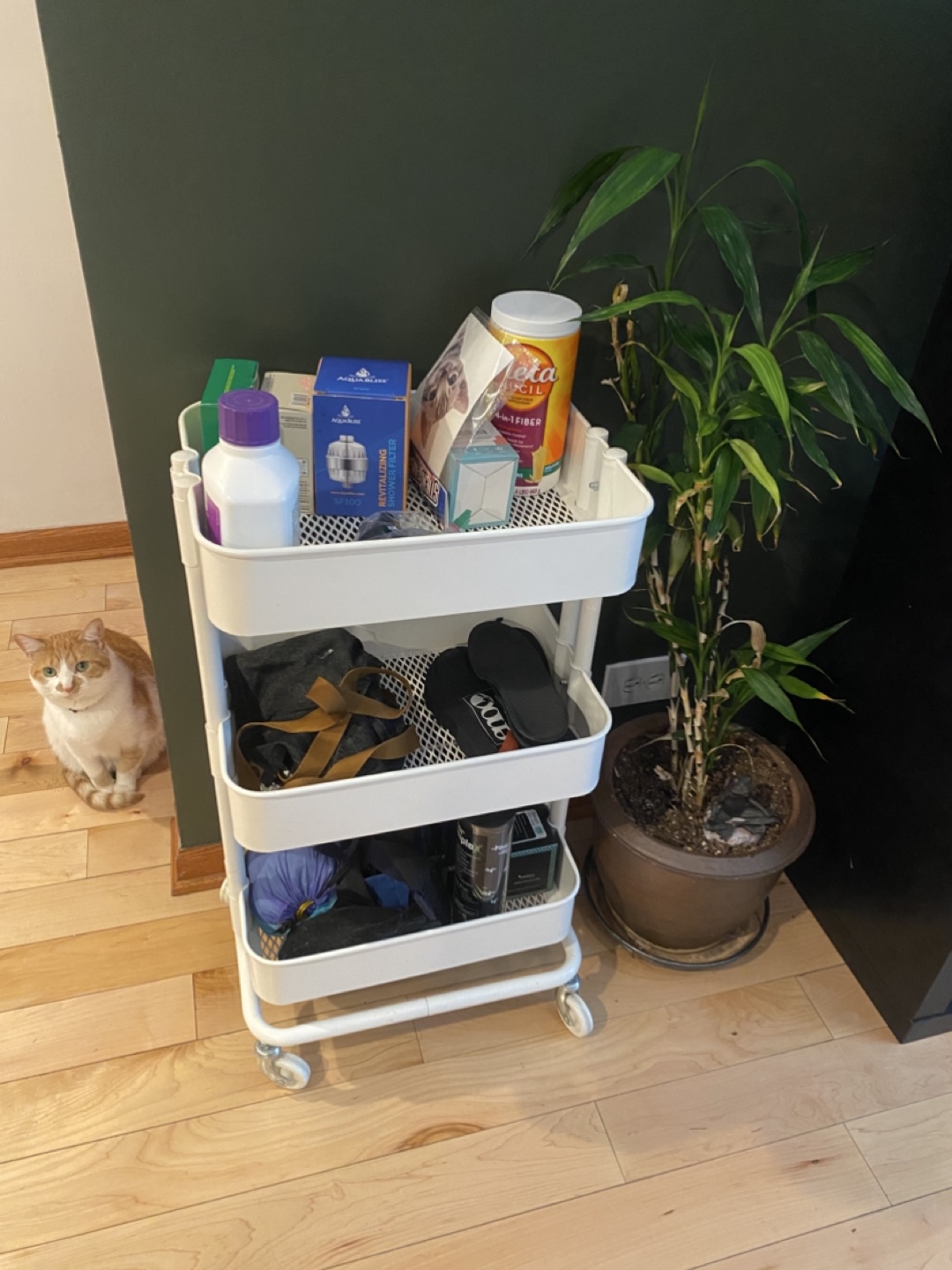 White 3-Tier Rolling Cart - photo 2