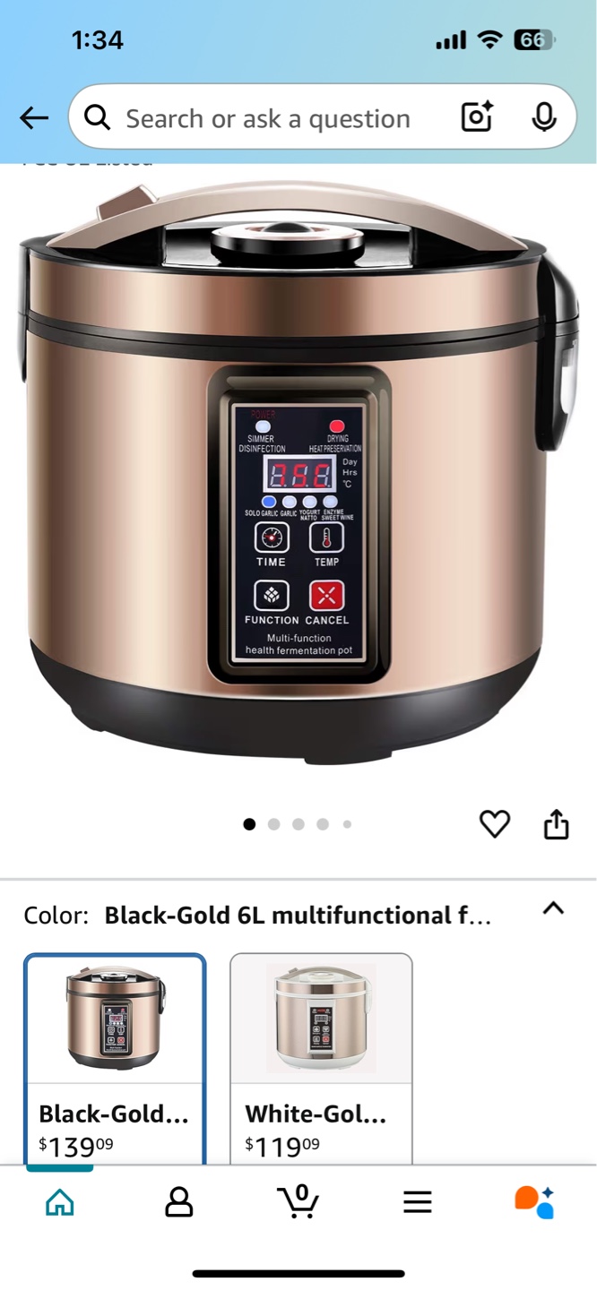 MLGB AZK115 Black Garlic Fermenter 6L Black-Gold - photo 3