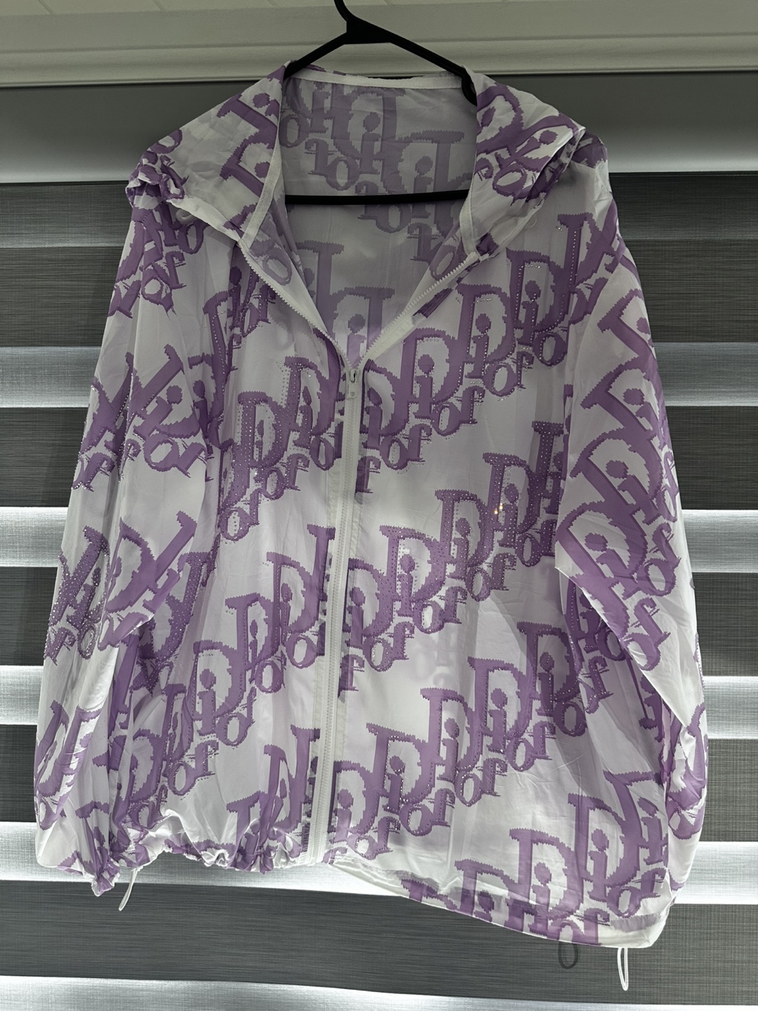 Purple Dior Print Lightweight Jacket