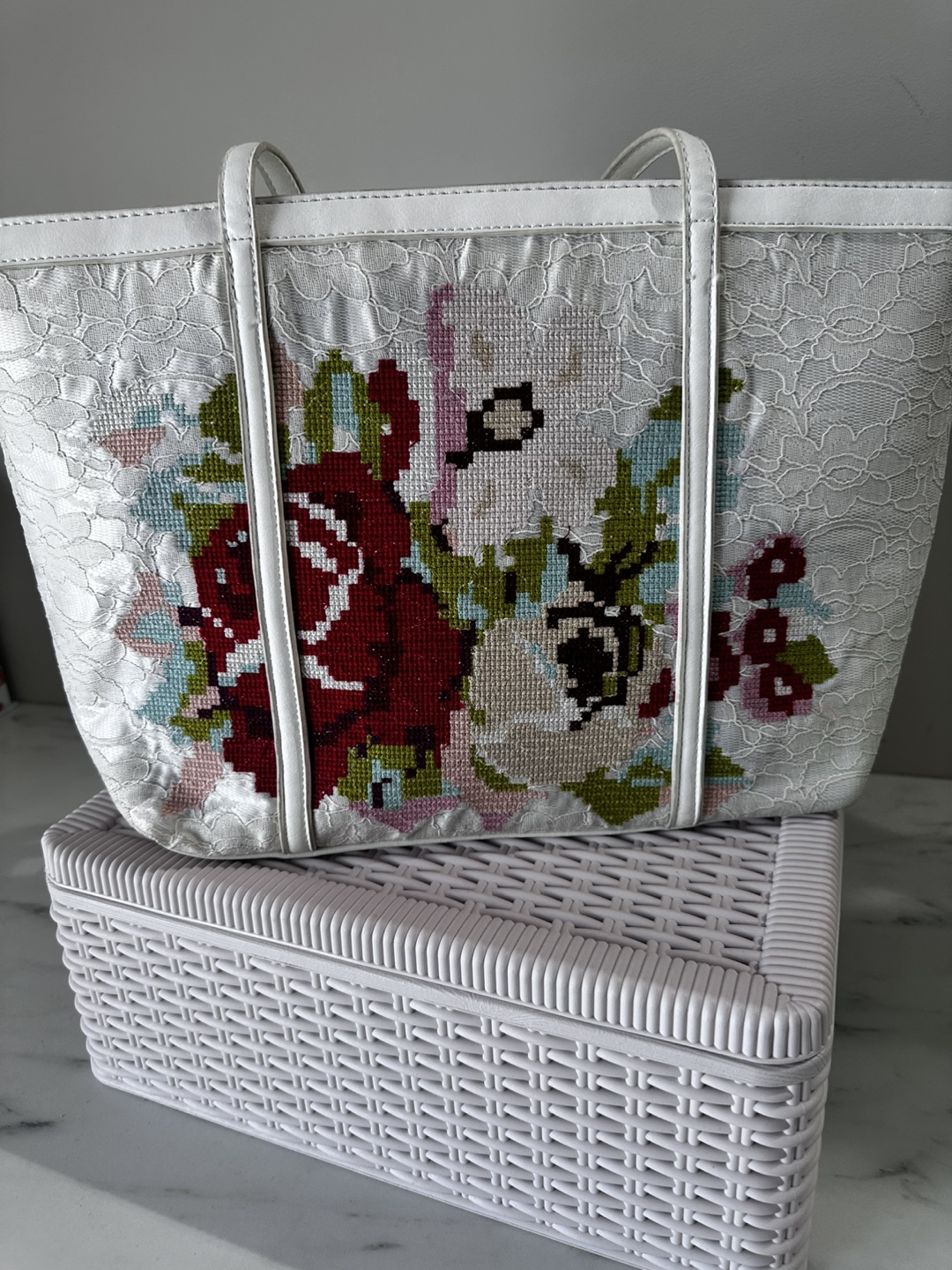 Embroidered Floral Bag