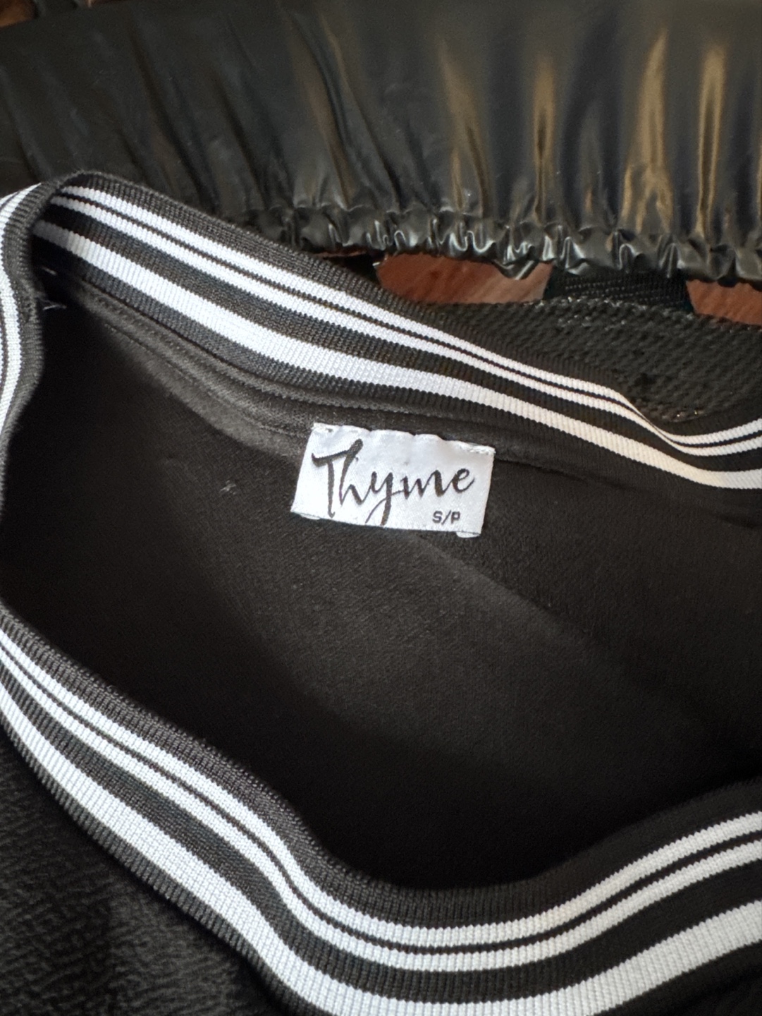 Thyme Black and White maternity Dress Size Small - photo 3