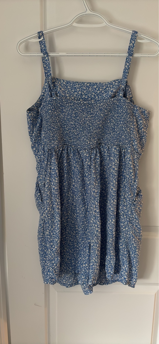 Old Navy Blue Floral Romper, Size Large - photo 2