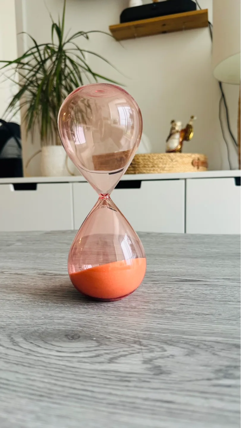 Pink Glass Hourglass Sand Timer💚 thumbnail