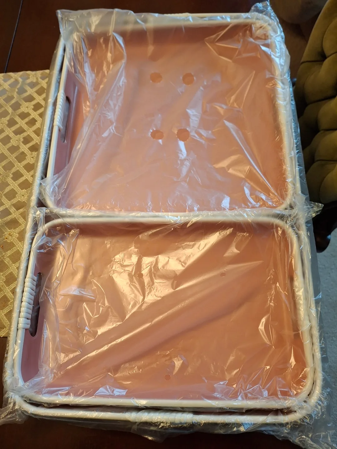 3-Piece Lacquerware Tray Set - Pink image indicator(5)